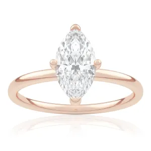 Pierścionek zaręczynowy z różowego złota z diamentem laboratoryjnym Sunna 1,00 ct