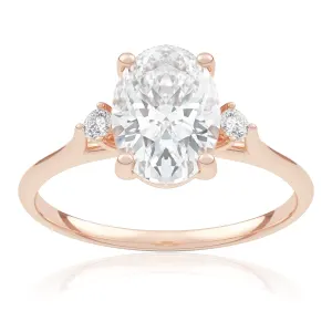 Pierścionek zaręczynowy z różowego złota z diamentami laboratoryjnymi Meadow 1,56 ct
