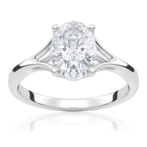 Pierścionek zaręczynowy z białego złota z diamentem laboratoryjnym Promise 1,50 ct