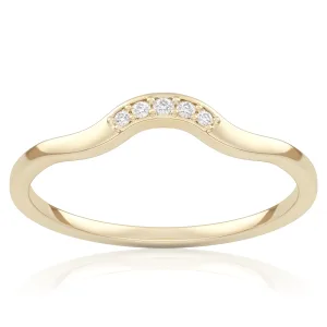 Pierścionek zaręczynowy z żółtego złota z brylantami Delight 0,04 ct