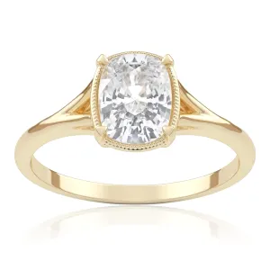 Pierścionek zaręczynowy z żółtego złota z diamentem laboratoryjnym Odette 1,00 ct