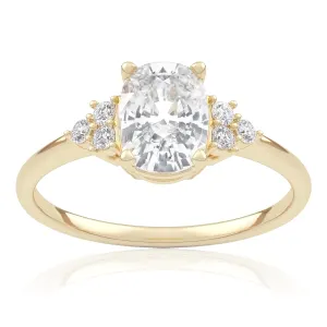 Pierścionek zaręczynowy z żółtego złota z diamentami laboratoryjnymi Celeste 1,07 ct