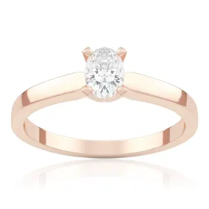 Pierścionek zaręczynowy z różowego złota z diamentem Amore 0,30 ct