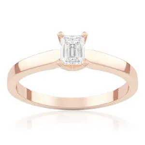 Pierścionek zaręczynowy z różowego złota z diamentem Desire 0,30 ct
