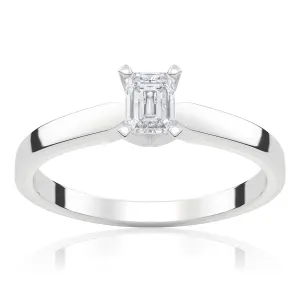 Pierścionek zaręczynowy z białego złota z diamentem Desire 0,30 ct