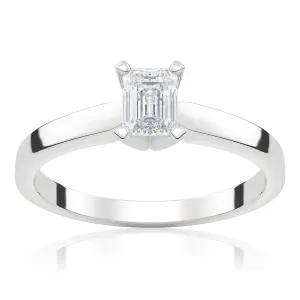 Pierścionek zaręczynowy z białego złota z diamentem Desire 0,40 ct