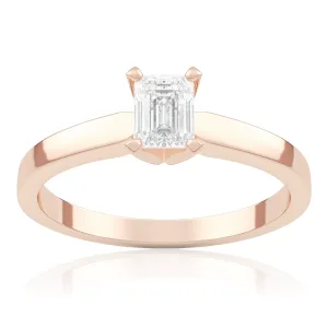 Pierścionek zaręczynowy z różowego złota z diamentem Desire 0,40 ct