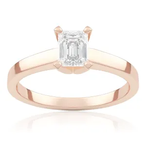 Pierścionek zaręczynowy z różowego złota z diamentem Desire 0,50 ct