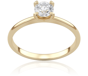 Pierścionek zaręczynowy z żółtego złota z diamentem Beloved 0,40 ct