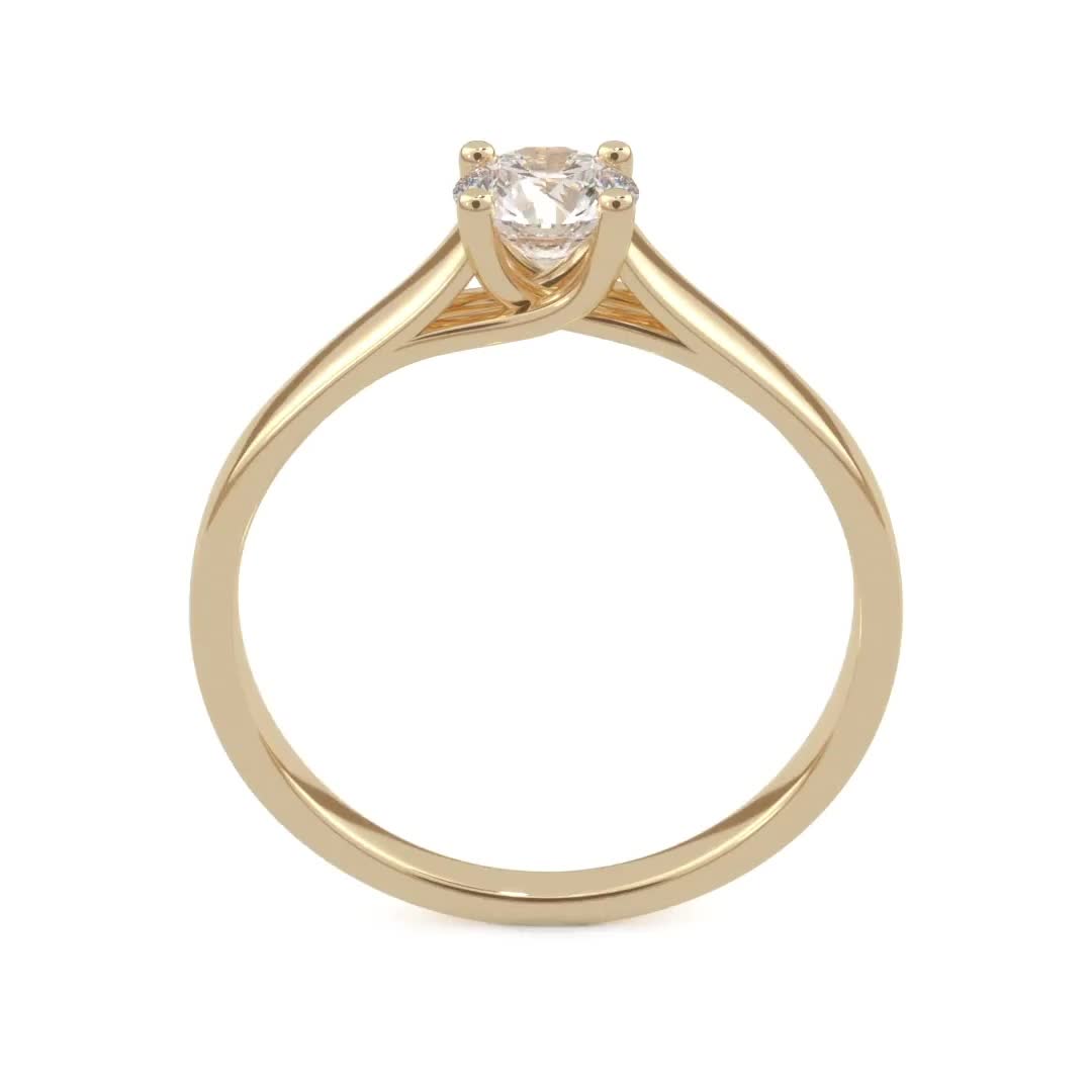 Pierścionek zaręczynowy Spring Rose 0,50 ct z brylantem