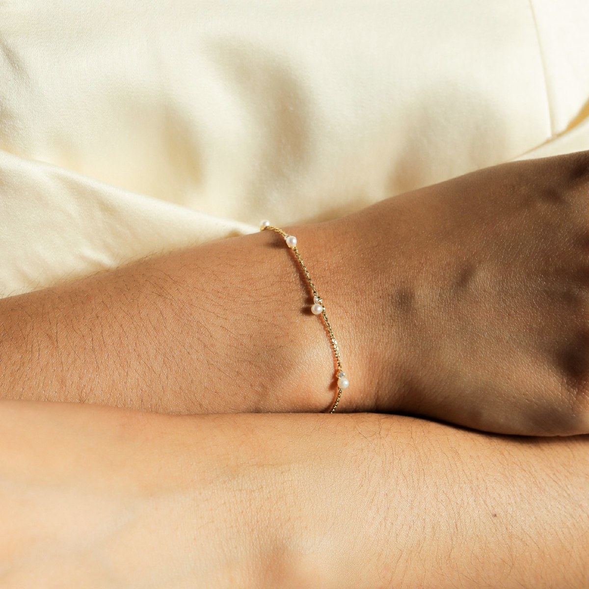 Sania Pearl Gold Bracelet  - 2