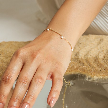 Maya Pearl Gold Bracelet  - 2