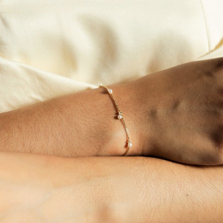 Sania Pearl Gold Bracelet  - 2