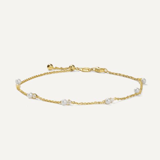 Sania Pearl Gold Bracelet  - 1