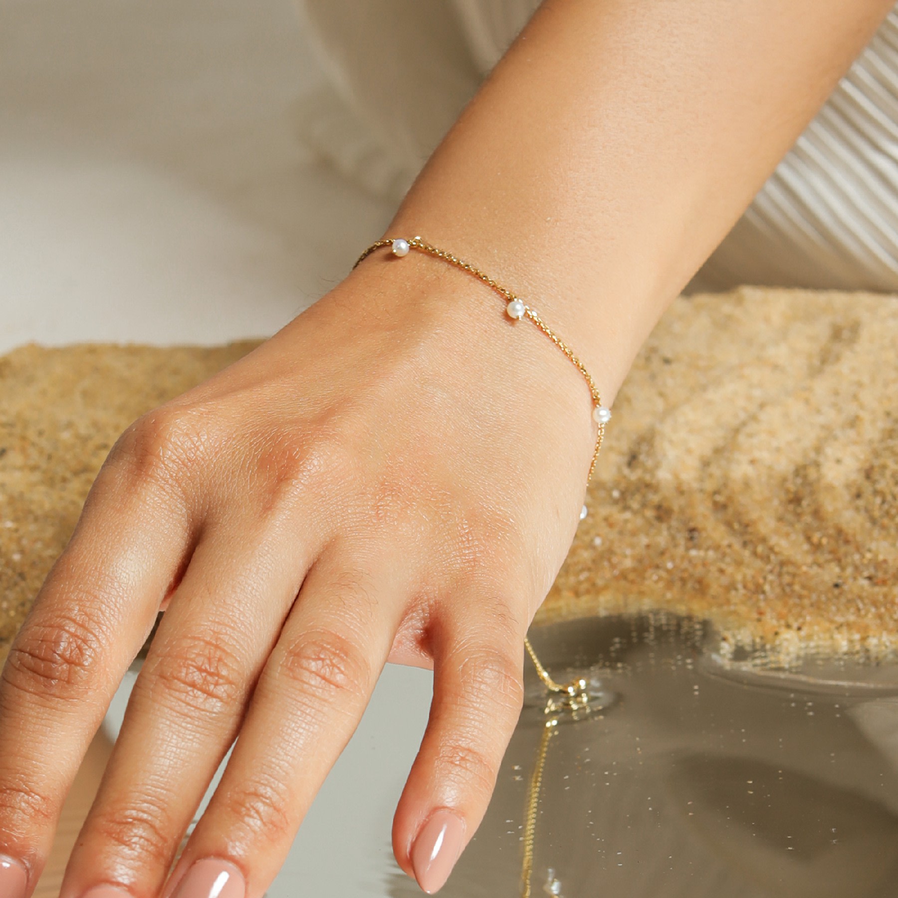 Maya Pearl Gold Bracelet  - 2