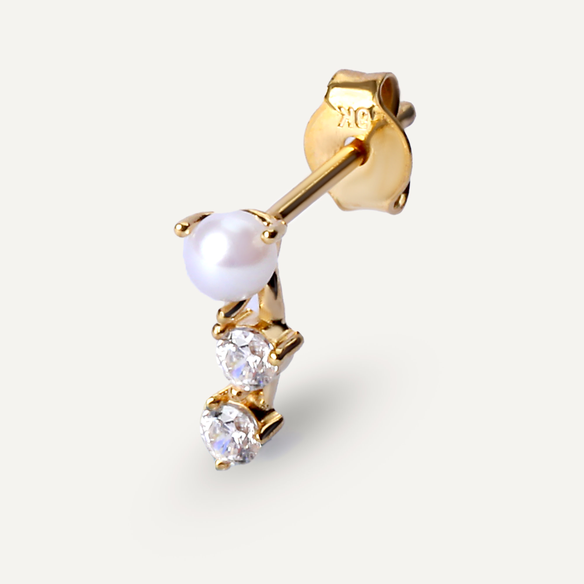Marina Pearl Gold Earrings - 2