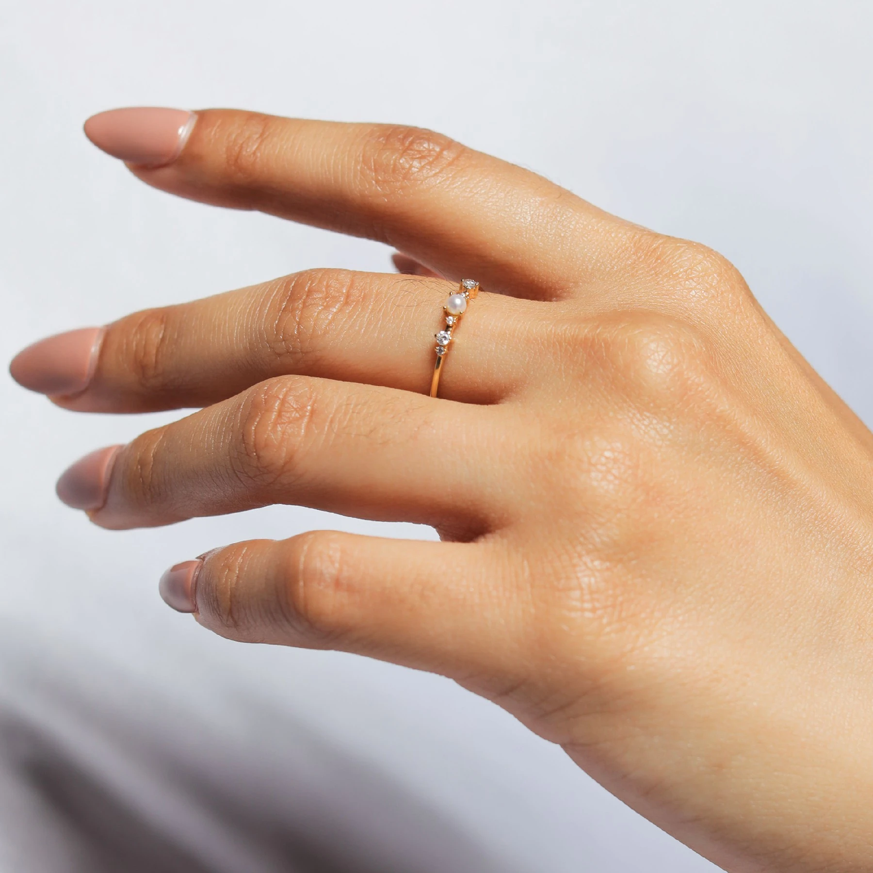 Maisie Pearl Gold Ring - 2