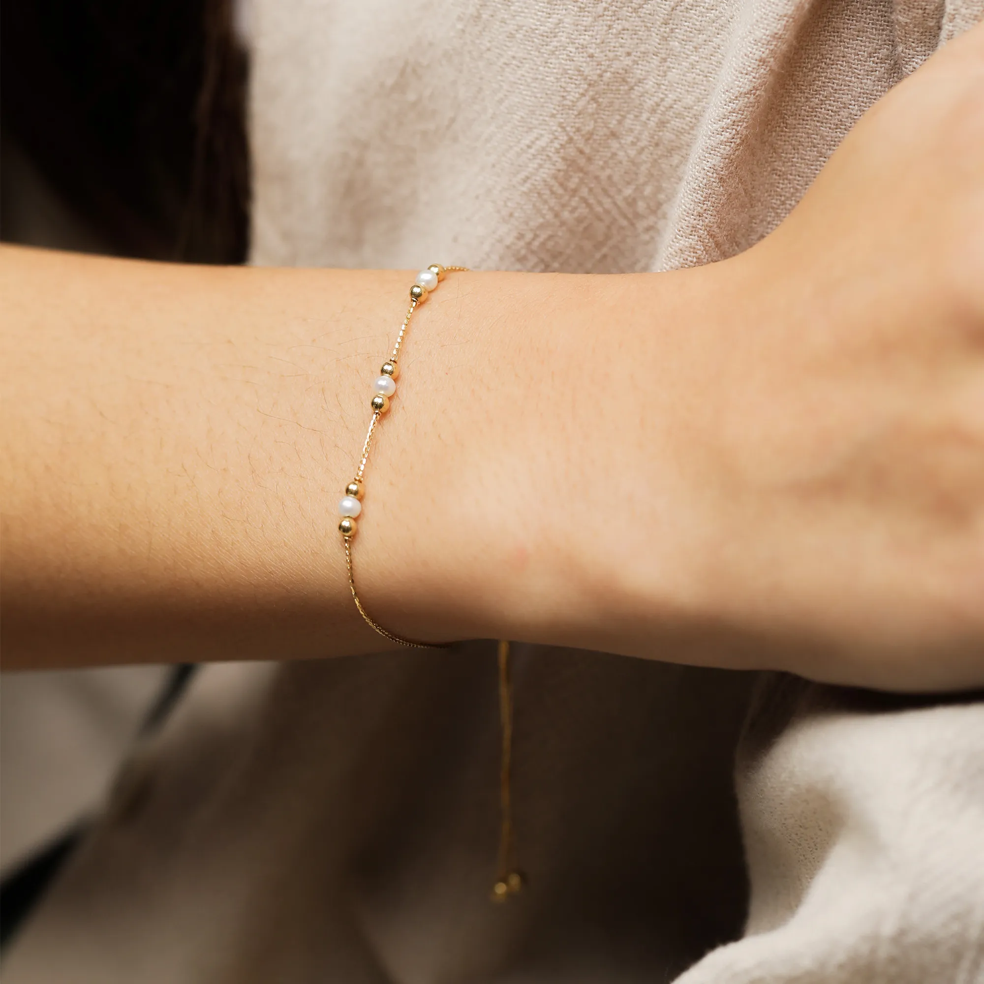 Clarina Pearl Gold Bracelet  - 2