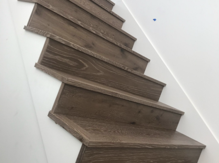 Fabricated stairnose molding made from same hardwood Austin