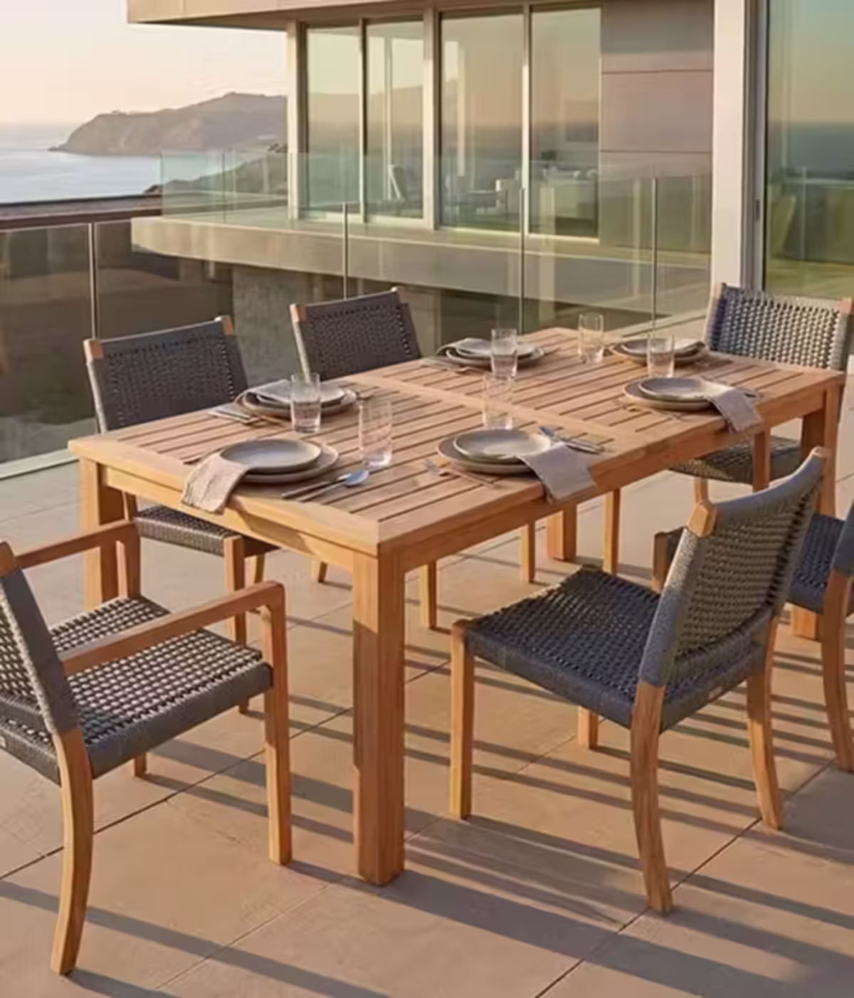 Best Classic Teak Outdoor Dining Table: Kingsley Bate Bainbridge 85" Teak Rectangular Dining Table image
