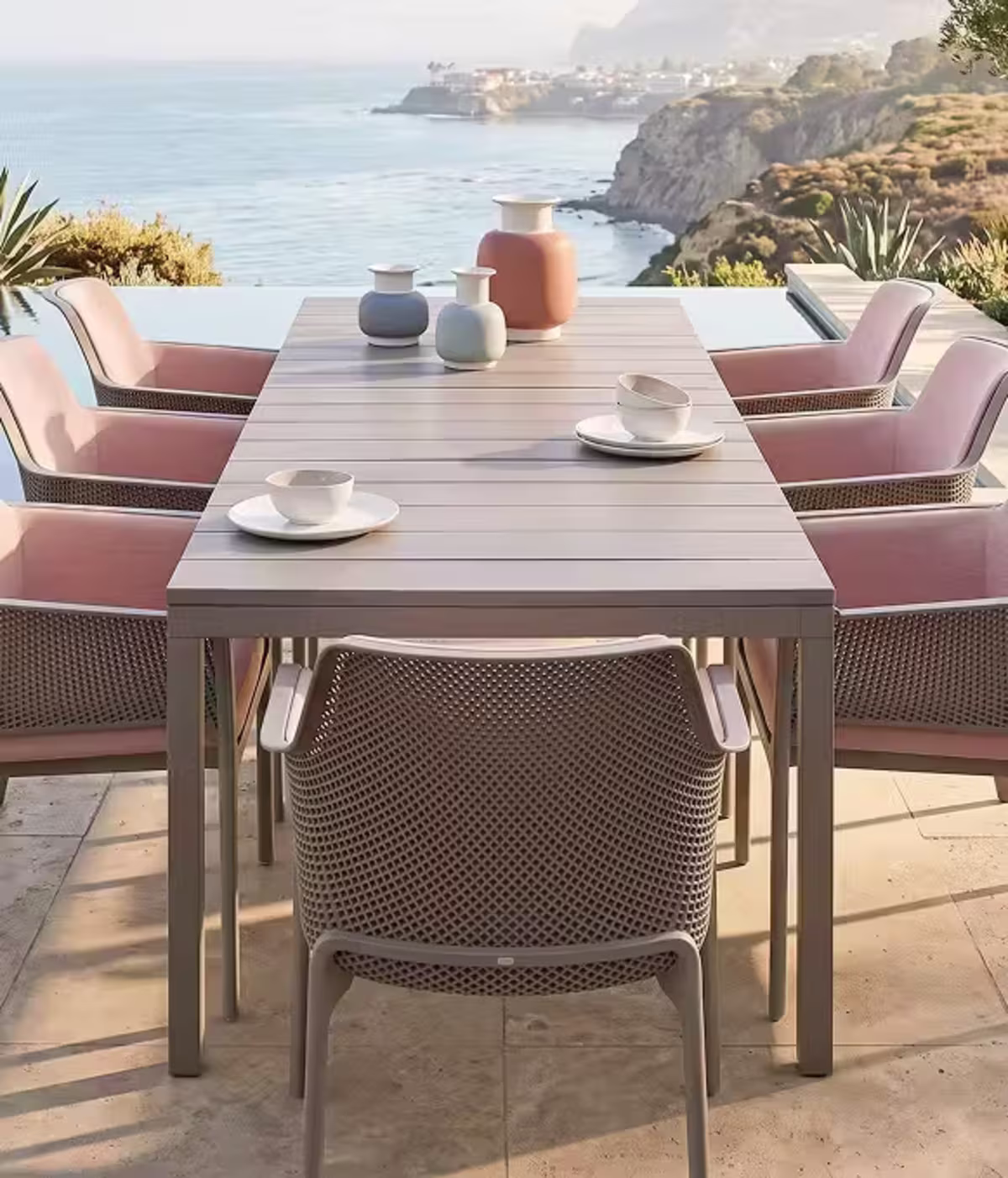 Best Low-Maintenance Outdoor Dining Table: Nardi Rio 83"–110" Resin Extending Rectangular Dining Table image