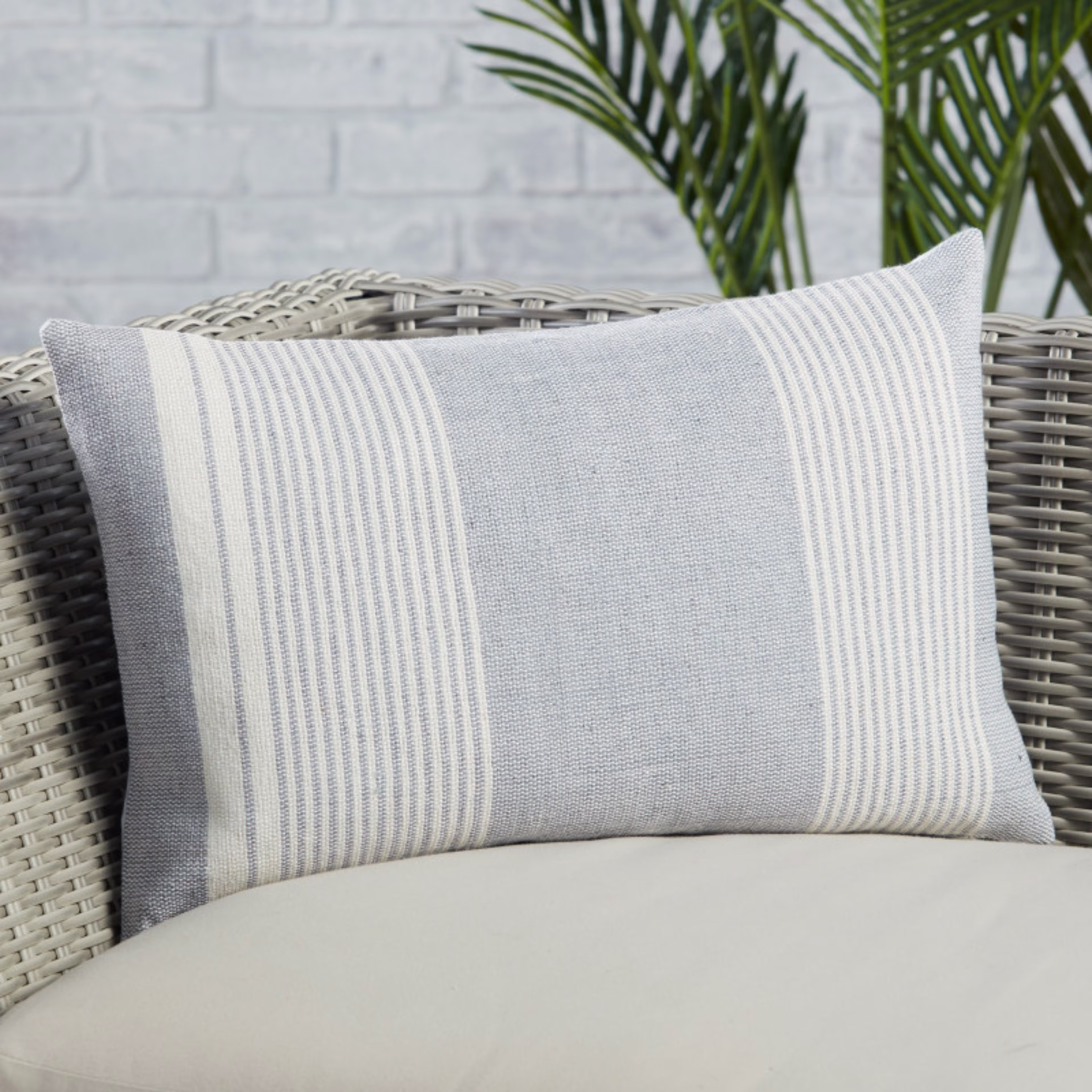 Jaipur Living 21" x 13" Carinda Gray Lumbar Outdoor Pillow