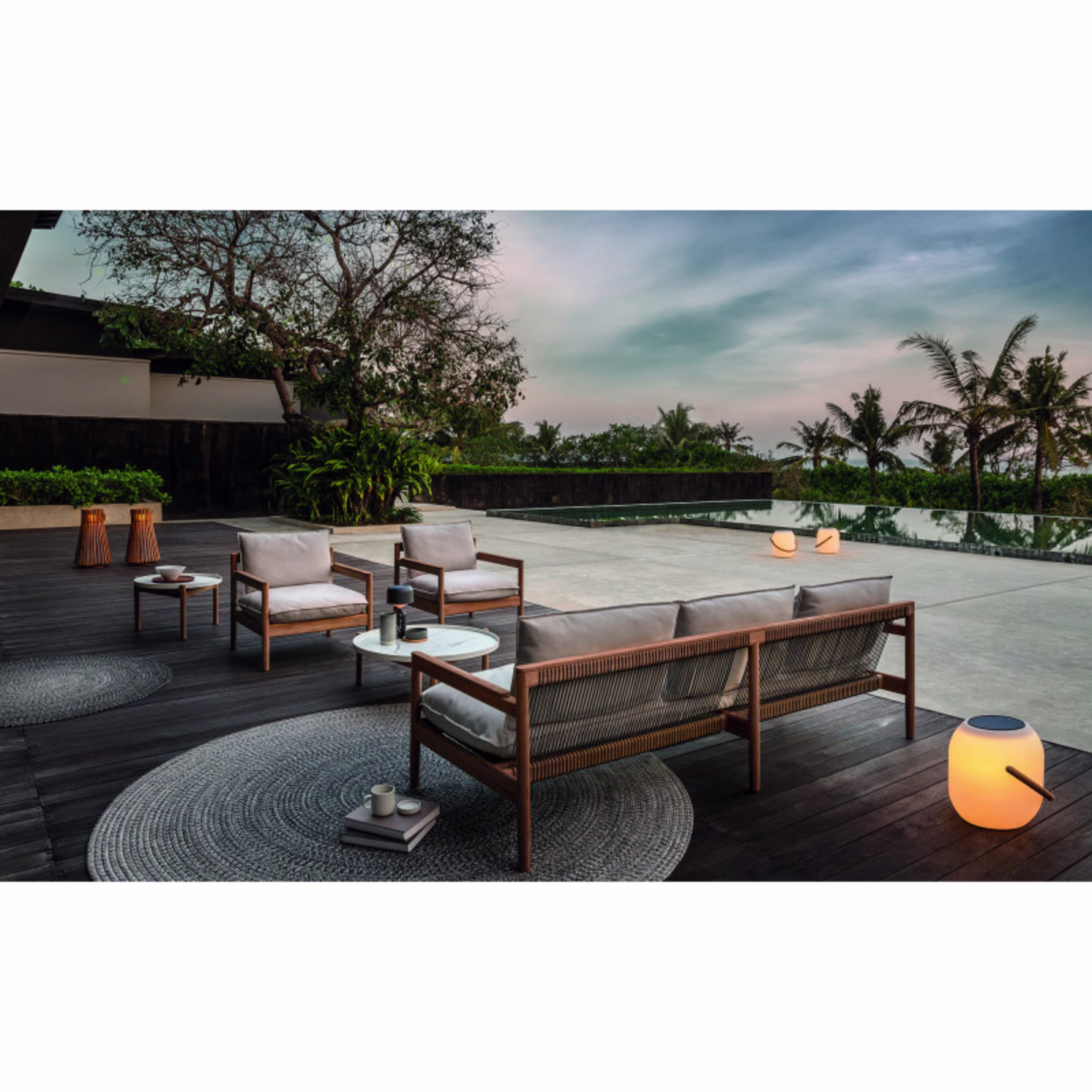 Gloster Saranac 92" Teak 3-Seater Sofa