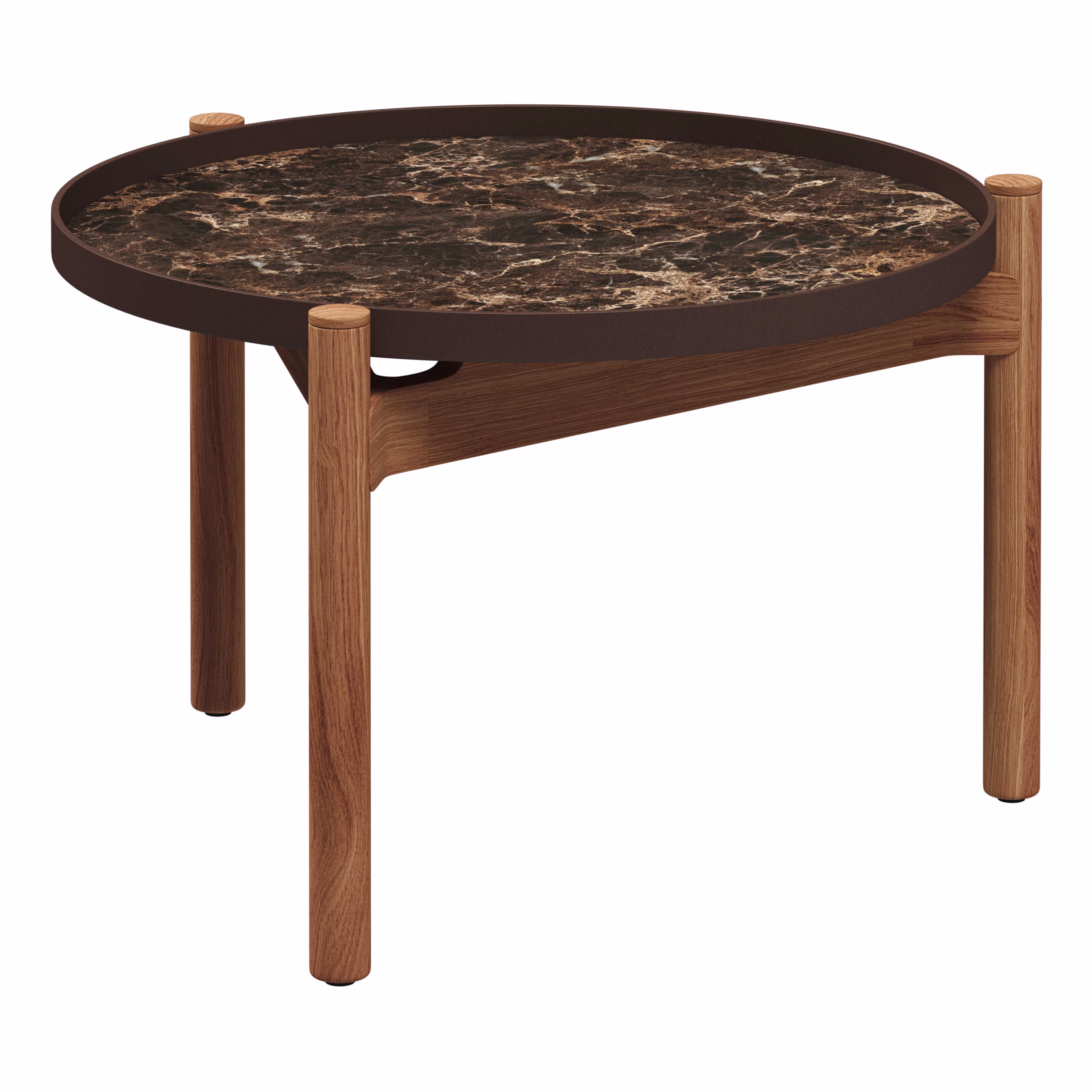 Gloster Sepal 26" Ceramic Round Side Table