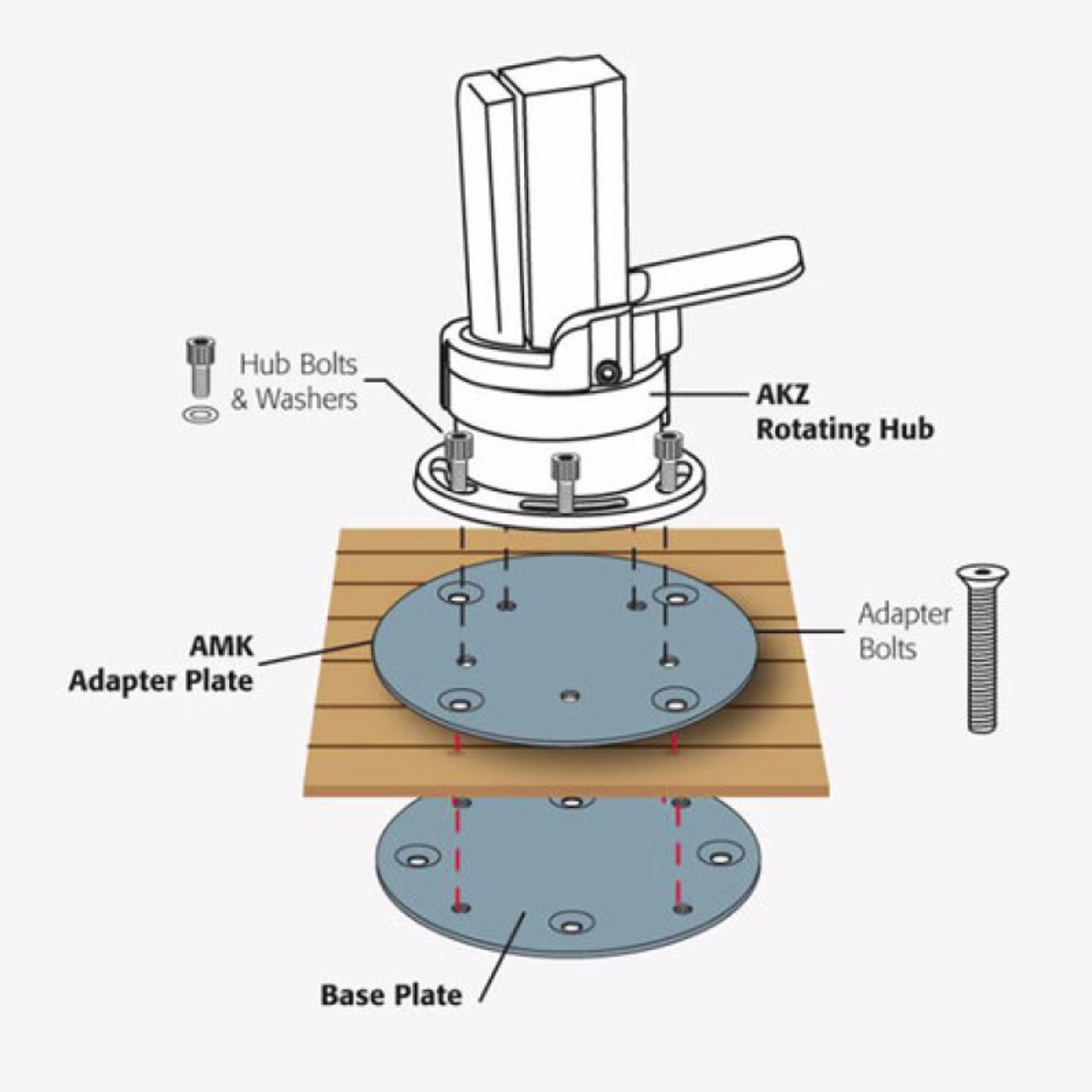 Treasure Garden AKZ Cantilever Wood Umbrella Mount Kit