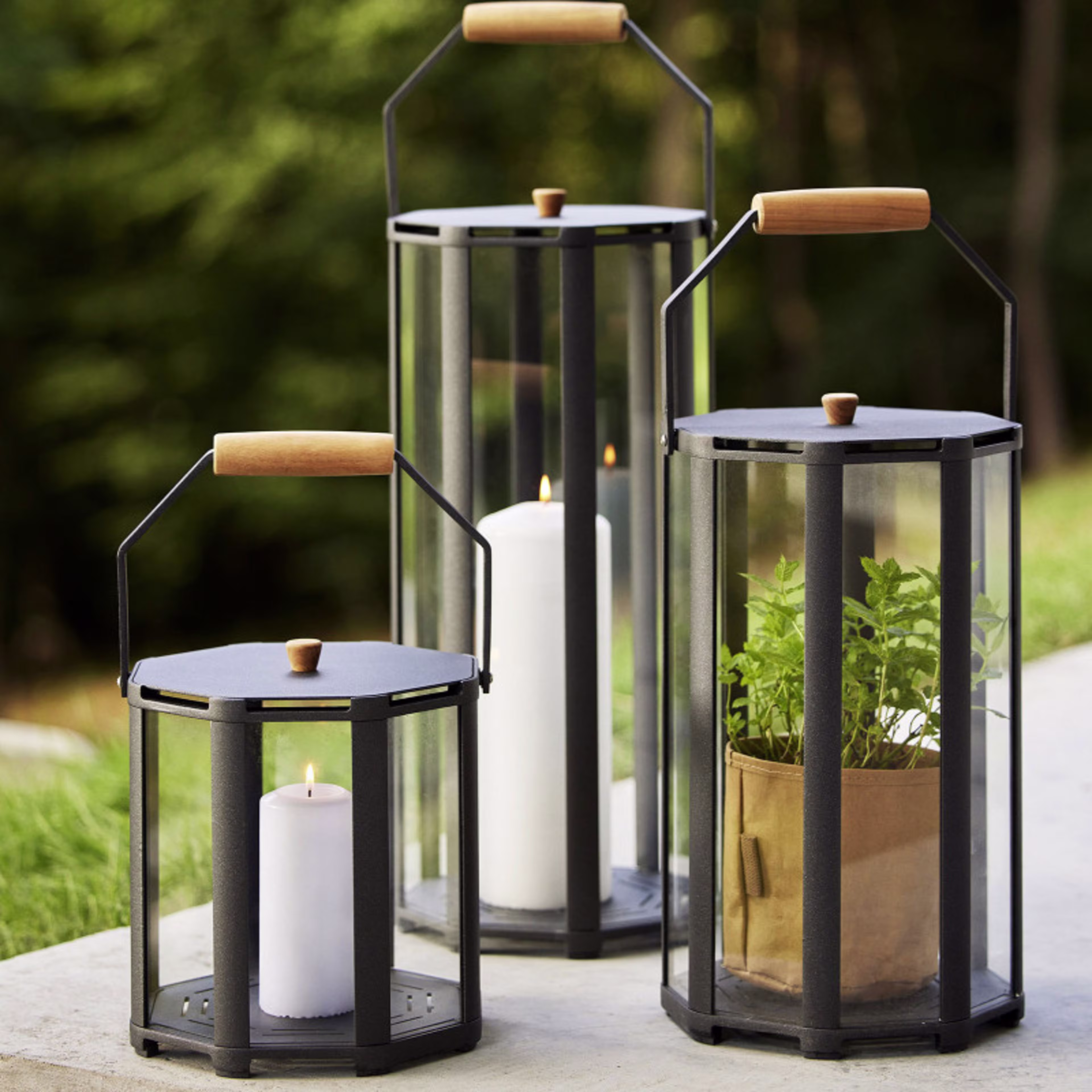 Cane-line Lightlux Extra Small Lantern with Teak Handle