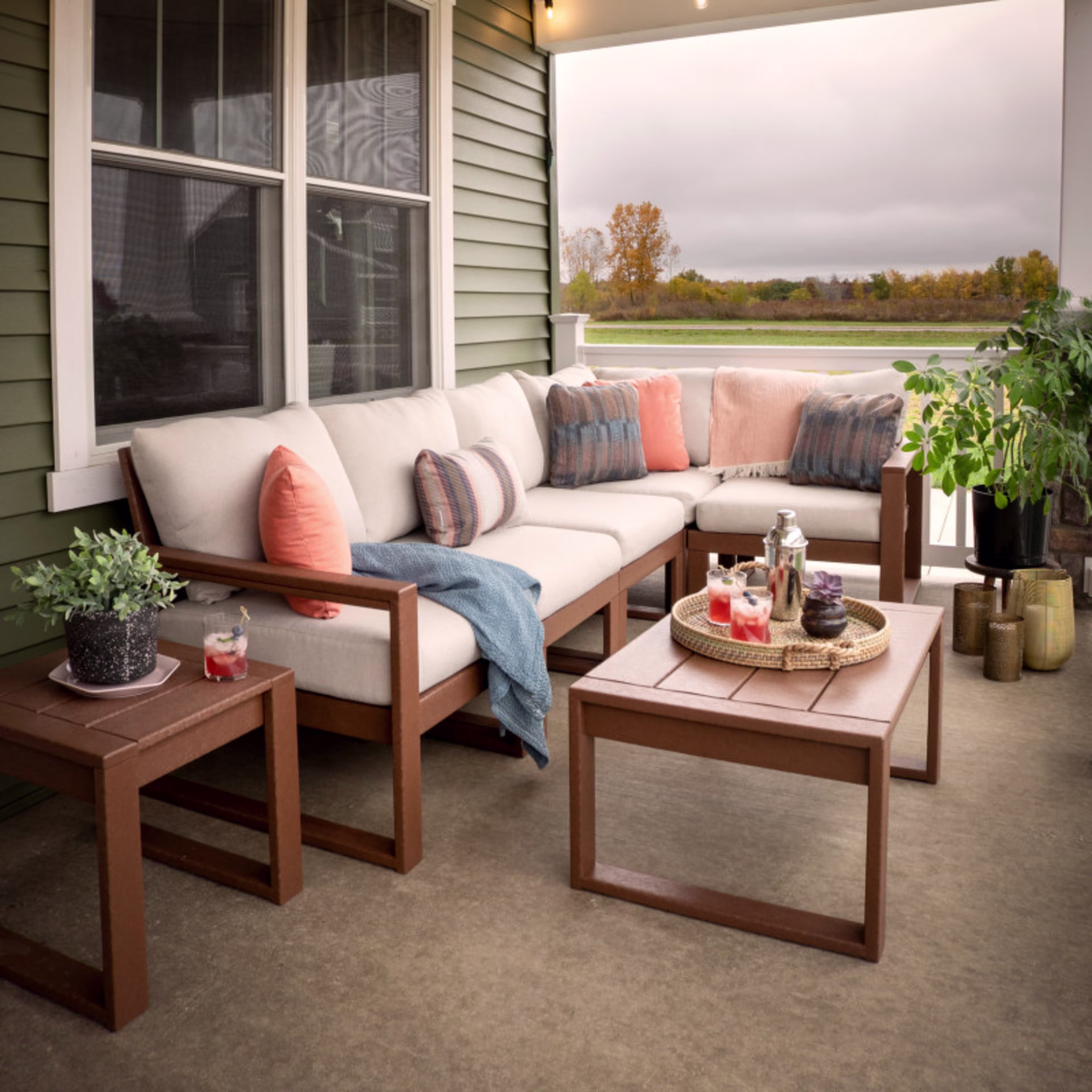 Polywood EDGE 5-Piece Modular Outdoor Sectional Sofa
