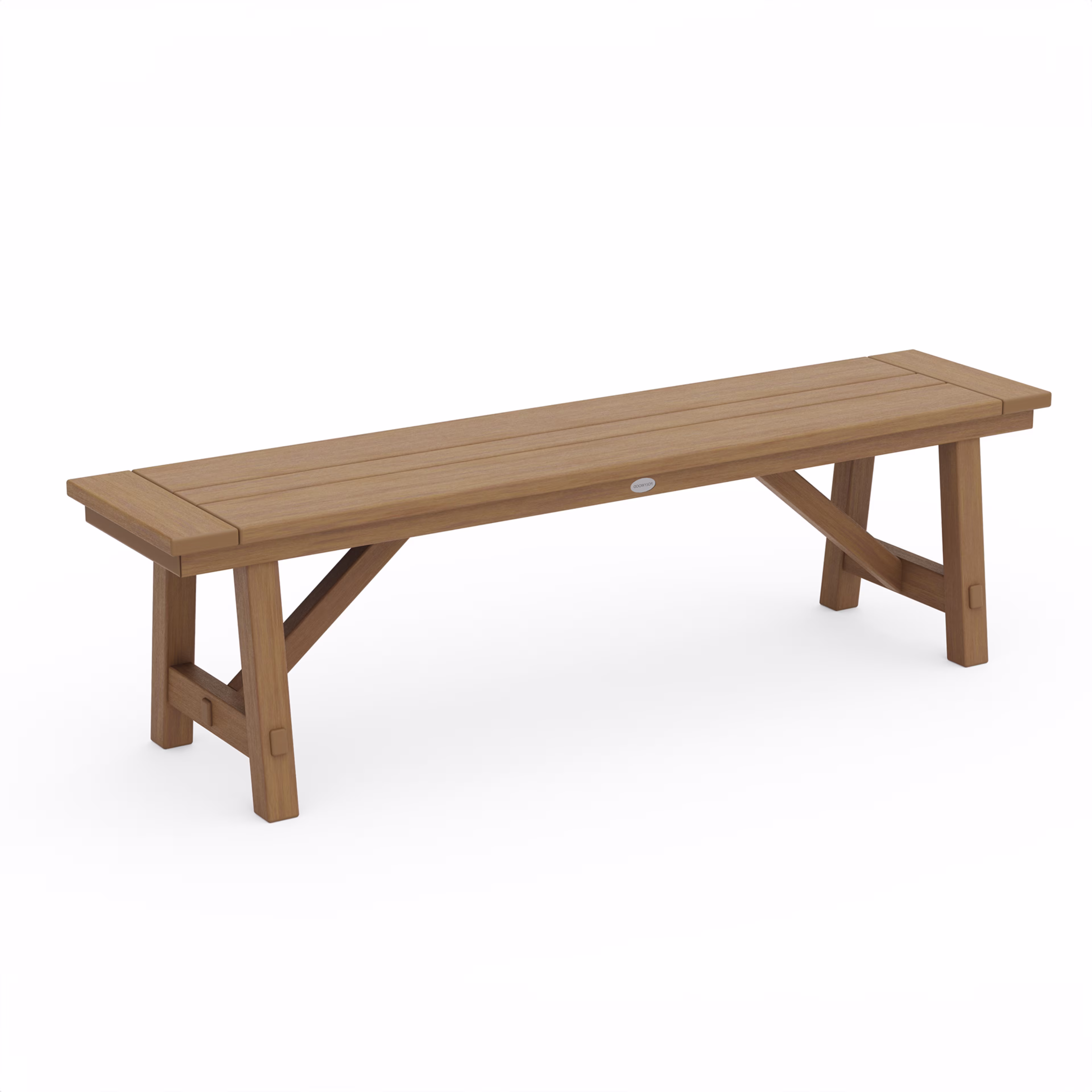Polywood Rustic Farmhouse 60" Backless Bench