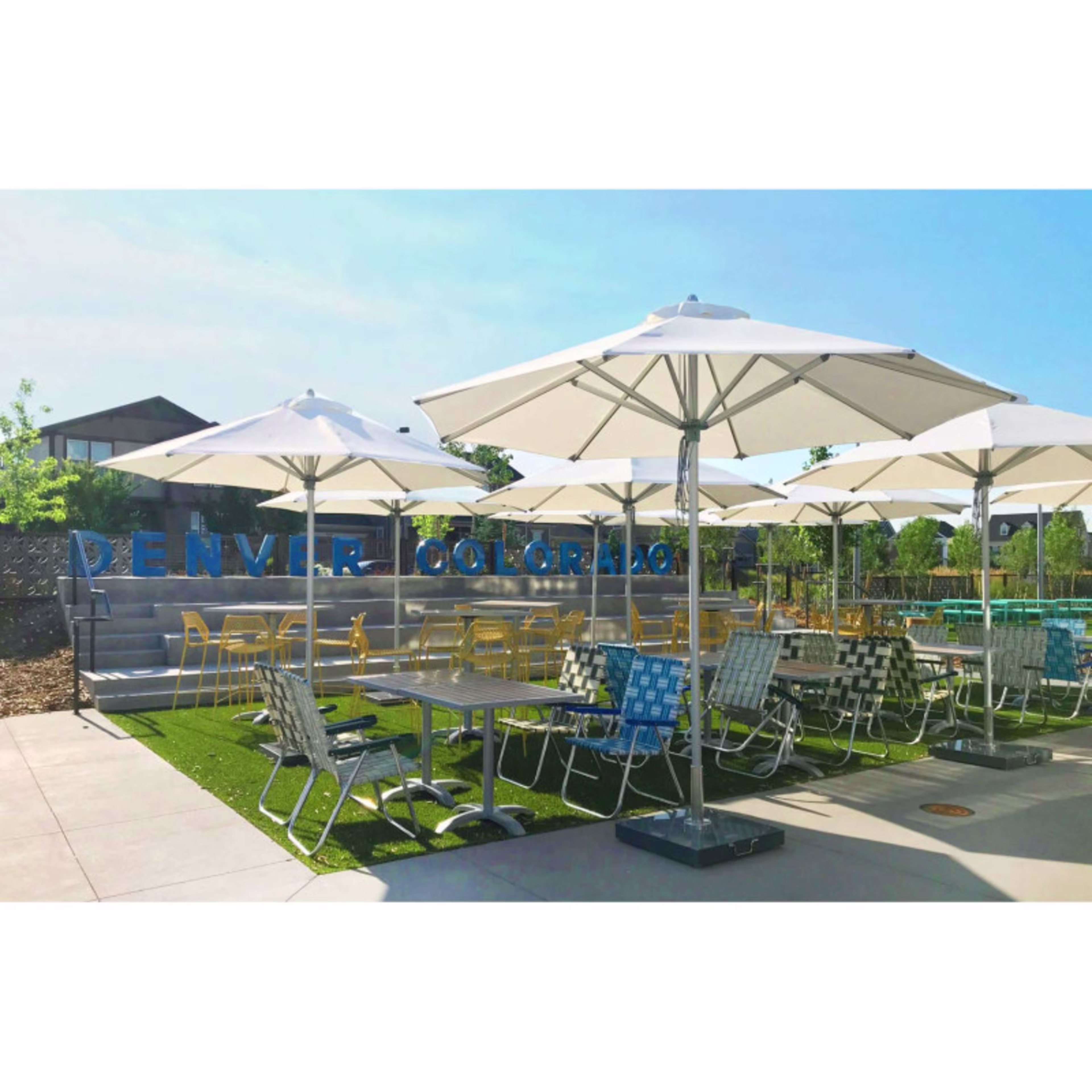 Bambrella Hurricane 13' Round Aluminum Market Patio Umbrella