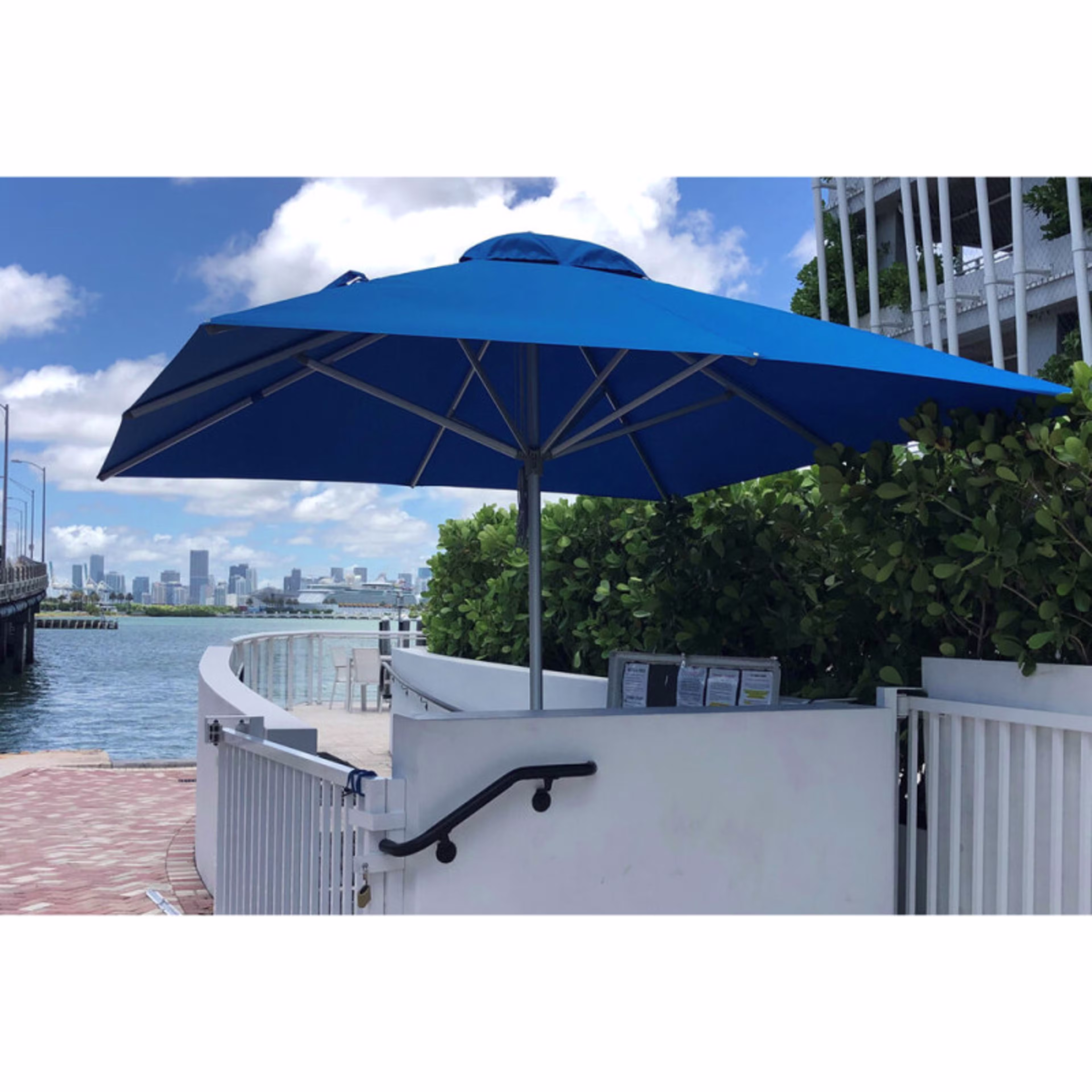 Bambrella Hurricane 11' Square Aluminum Market Patio Umbrella