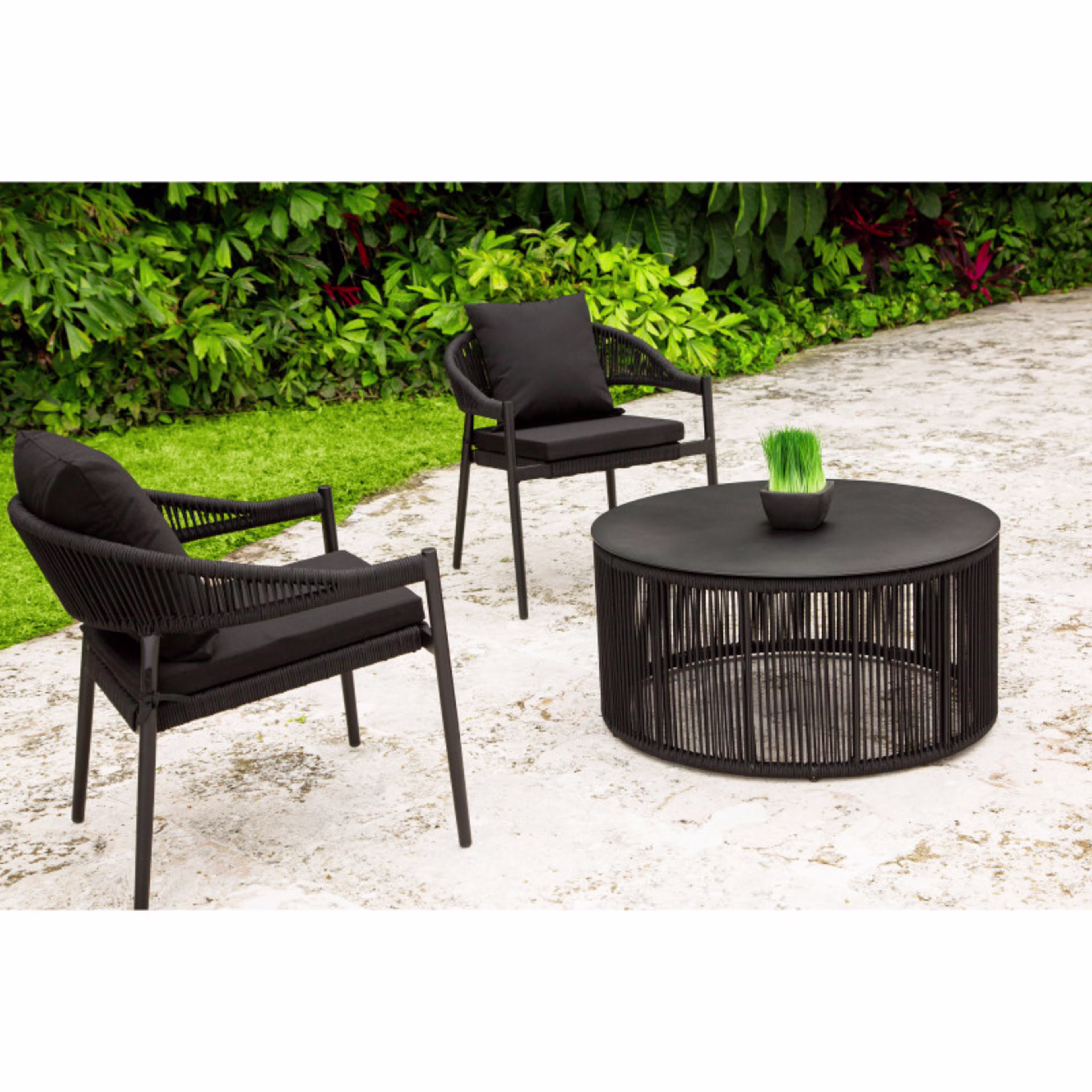 DecoScape Skye 36" Aluminum Round Coffee Table