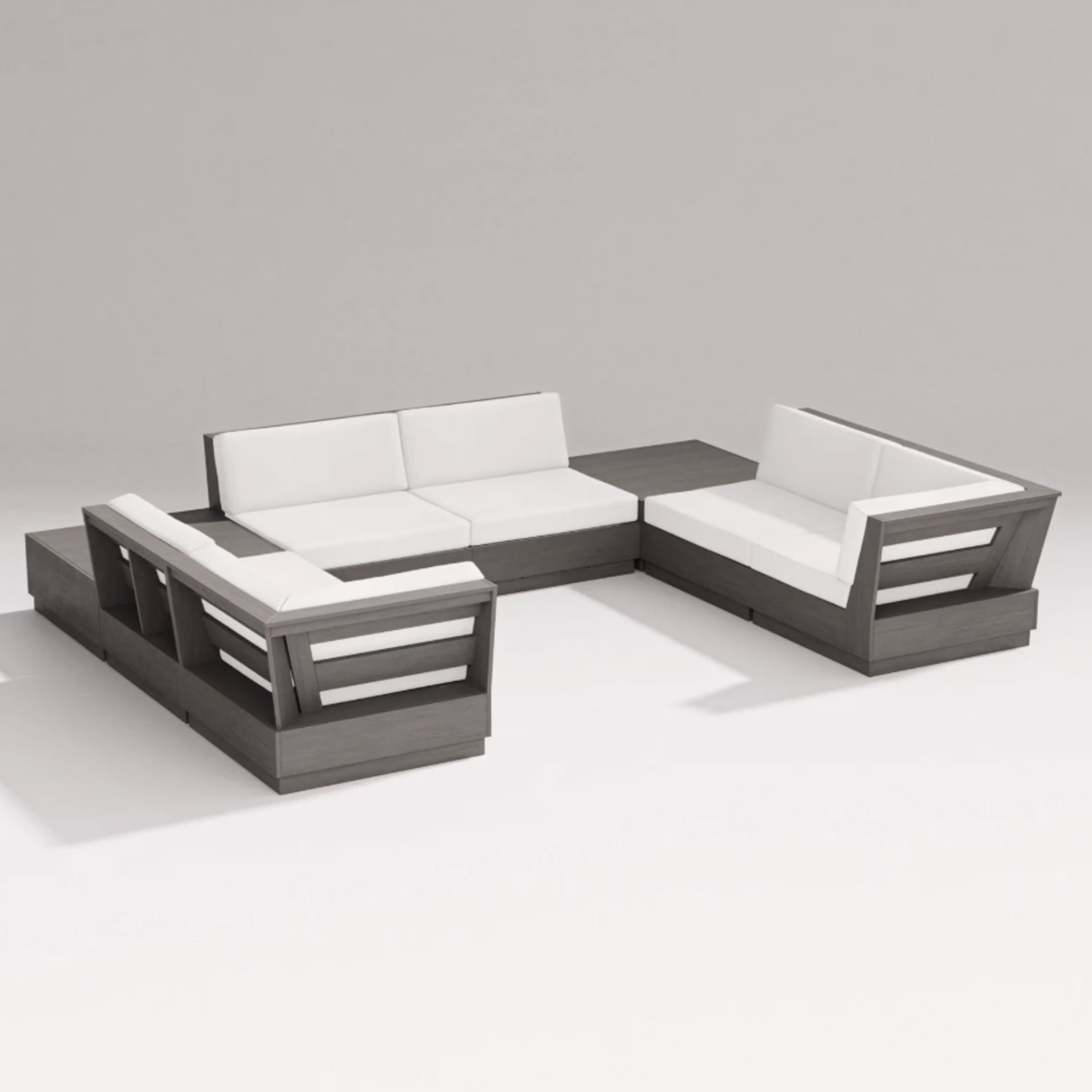 Polywood Elevate 8-Piece U-Shaped Outdoor Sectional Set