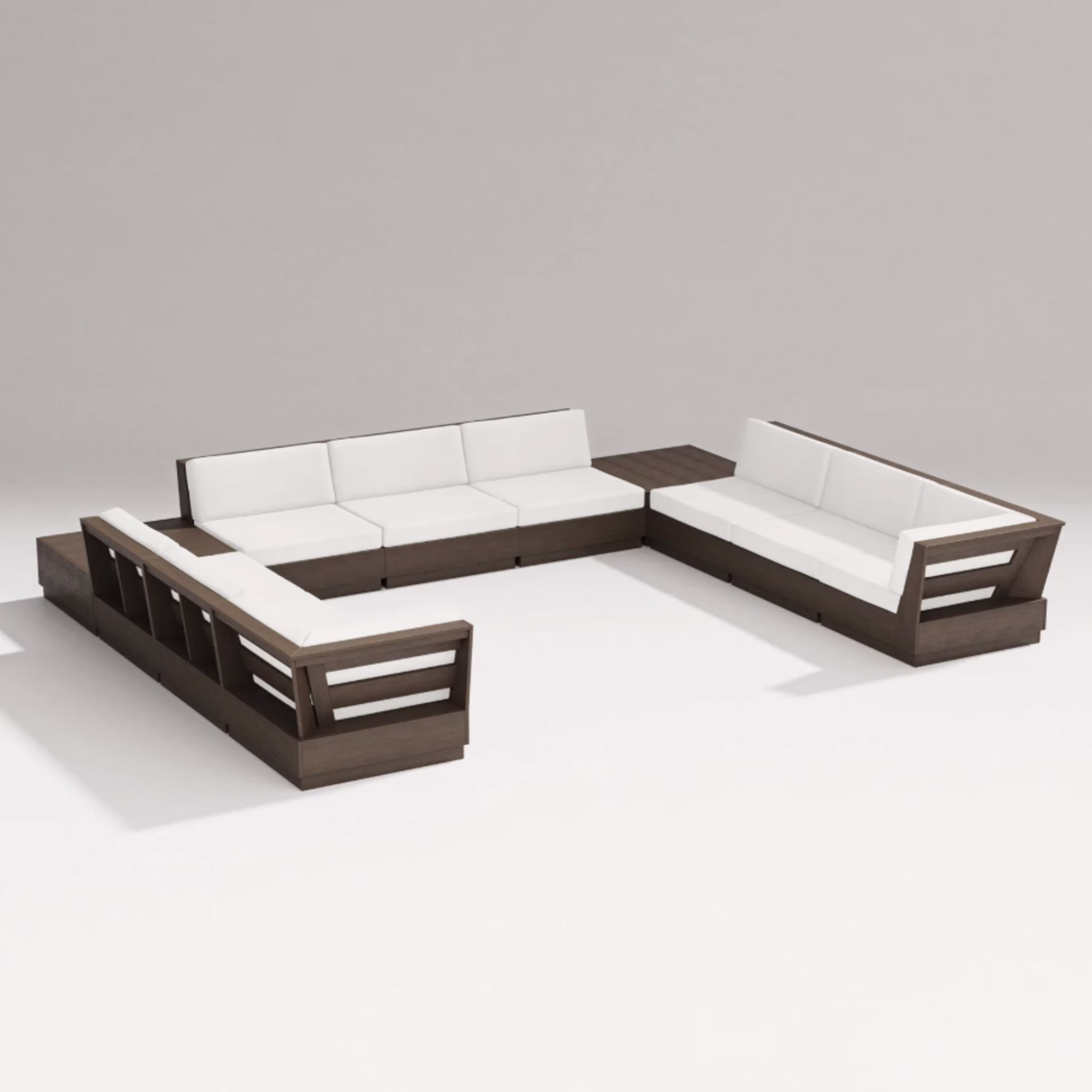 Polywood Elevate 11-Piece U-Shaped Sofa Outdoor Sectional Set