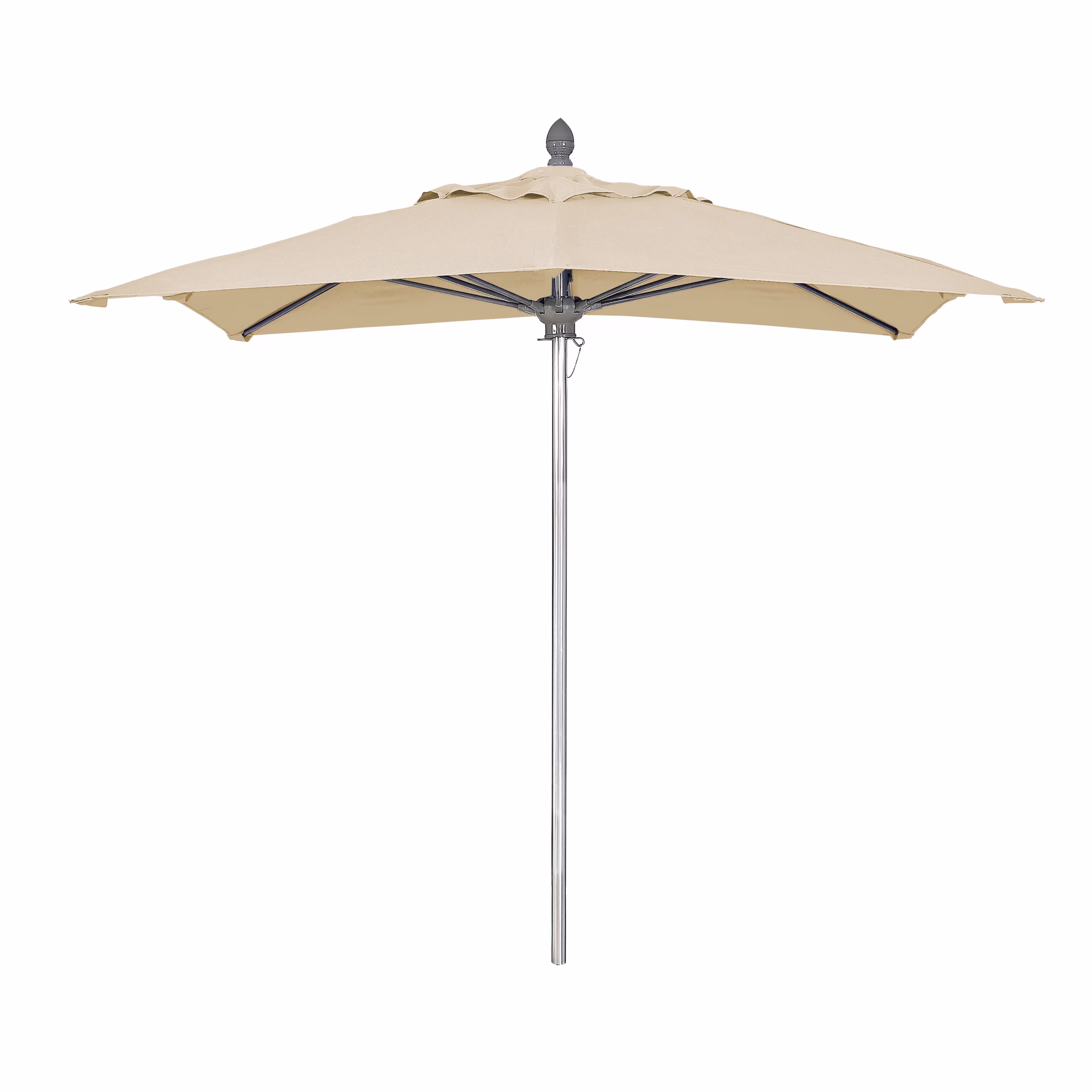 FiberBuilt Lucaya 7.5' Square Aluminum Commercial Market Patio Umbrella