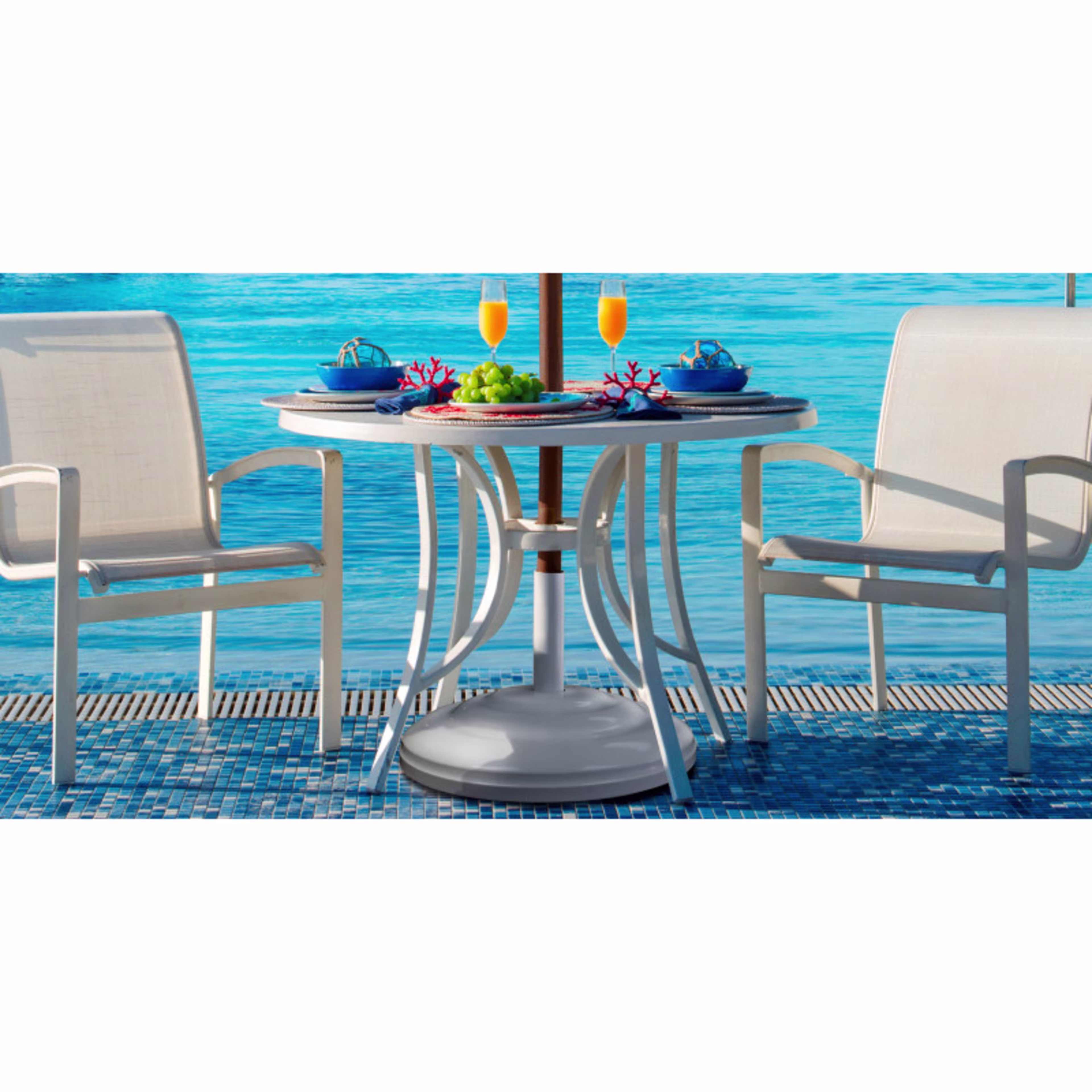 FiberBuilt Aluminum 115 lbs. Market Umbrella Base