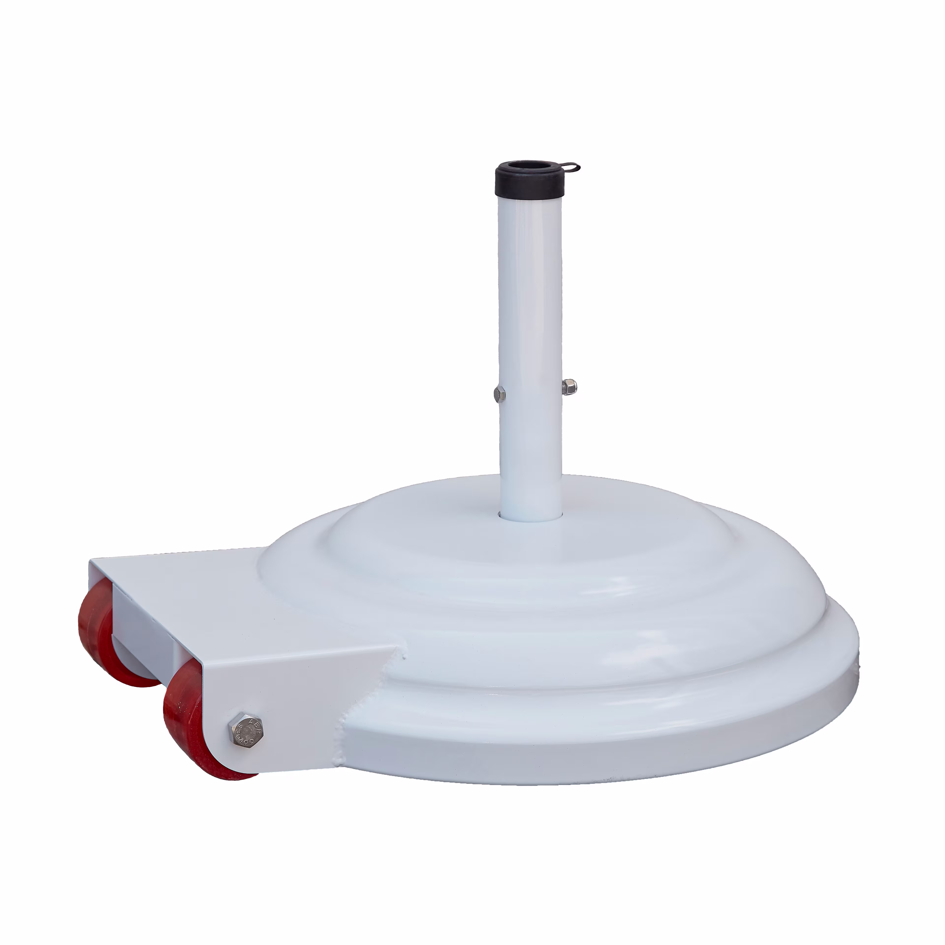 FiberBuilt Aluminum 110 lb. Market Umbrella Base w/ Wheels