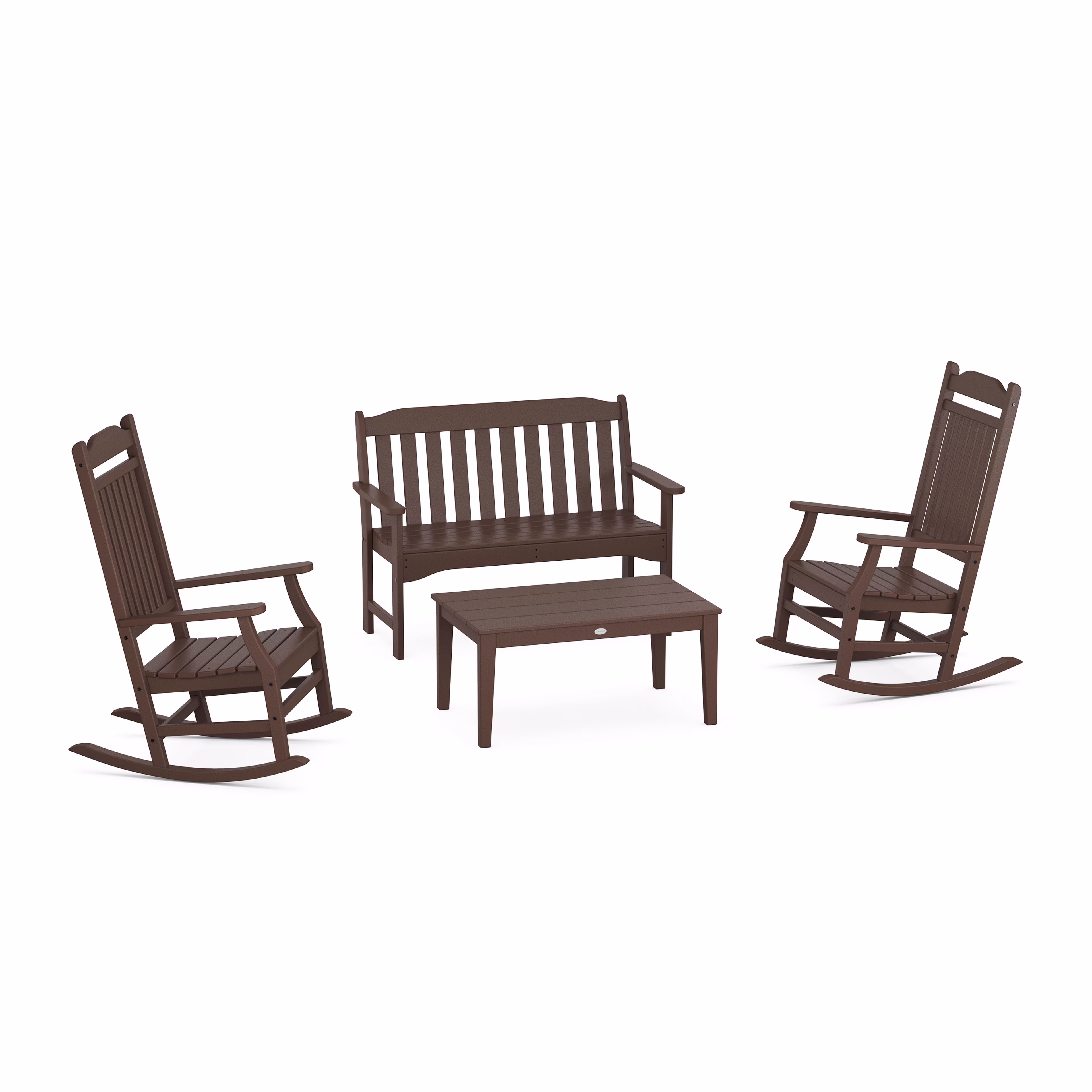 Polywood Cottage Rocking Chair 4-Piece Porch Set