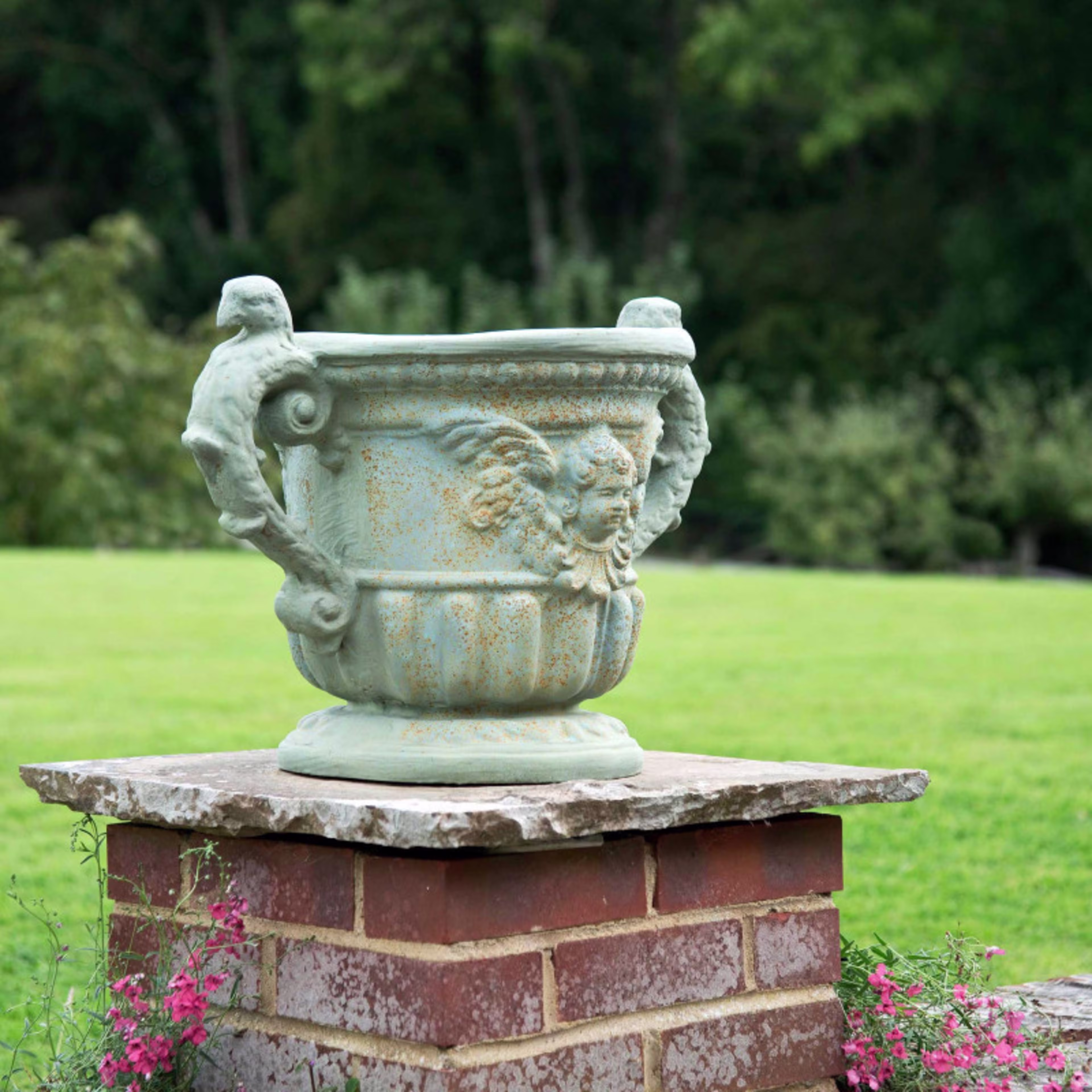 Capital Garden Queen Anne 17" Rounded Fiberglass Urn Planter