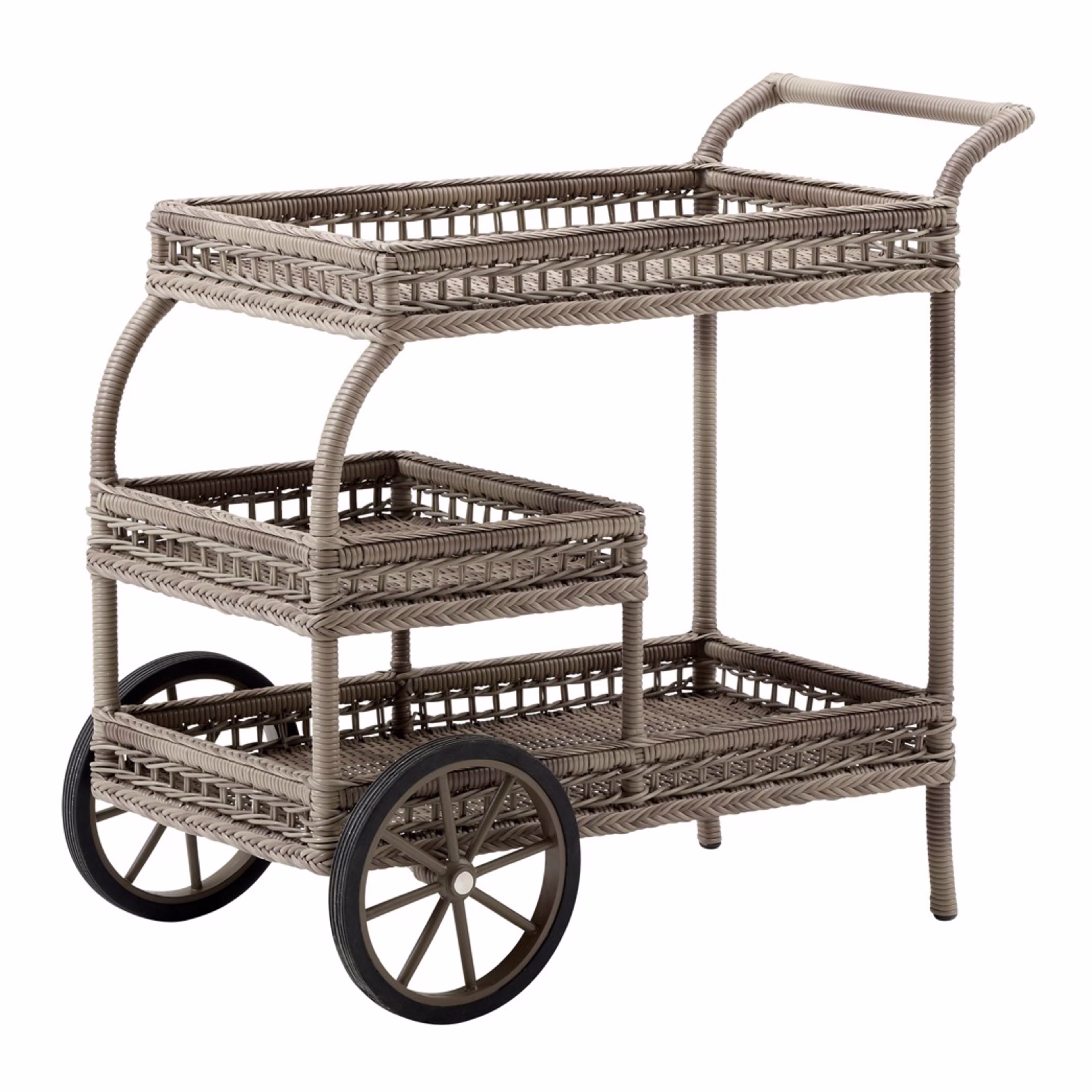 Sika Design Georgia Garden James 37" Woven Rectangular Outdoor Trolley