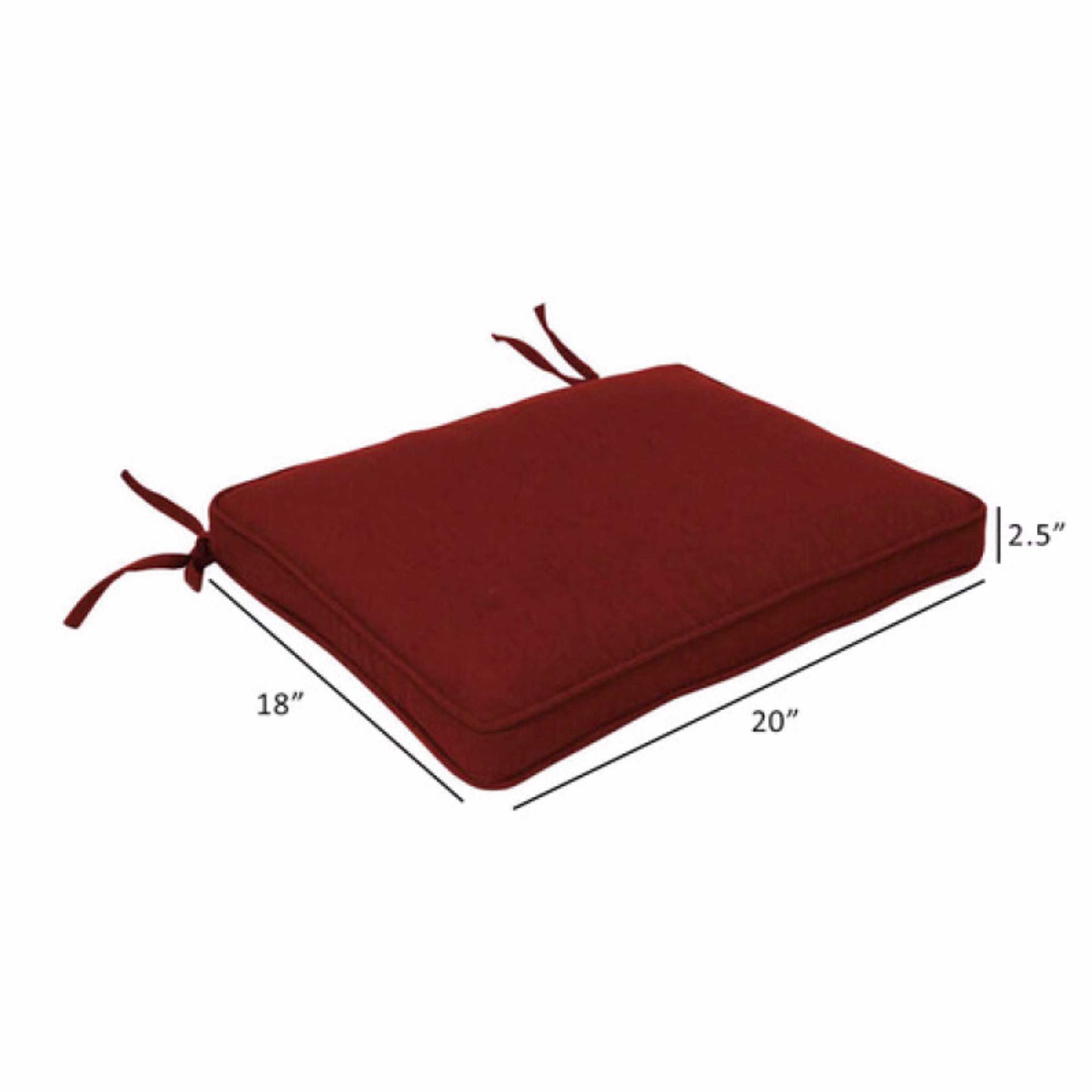 Classic Cushions Dining Chair Cushion with Boxed Edges - 20" x 18" x 3"