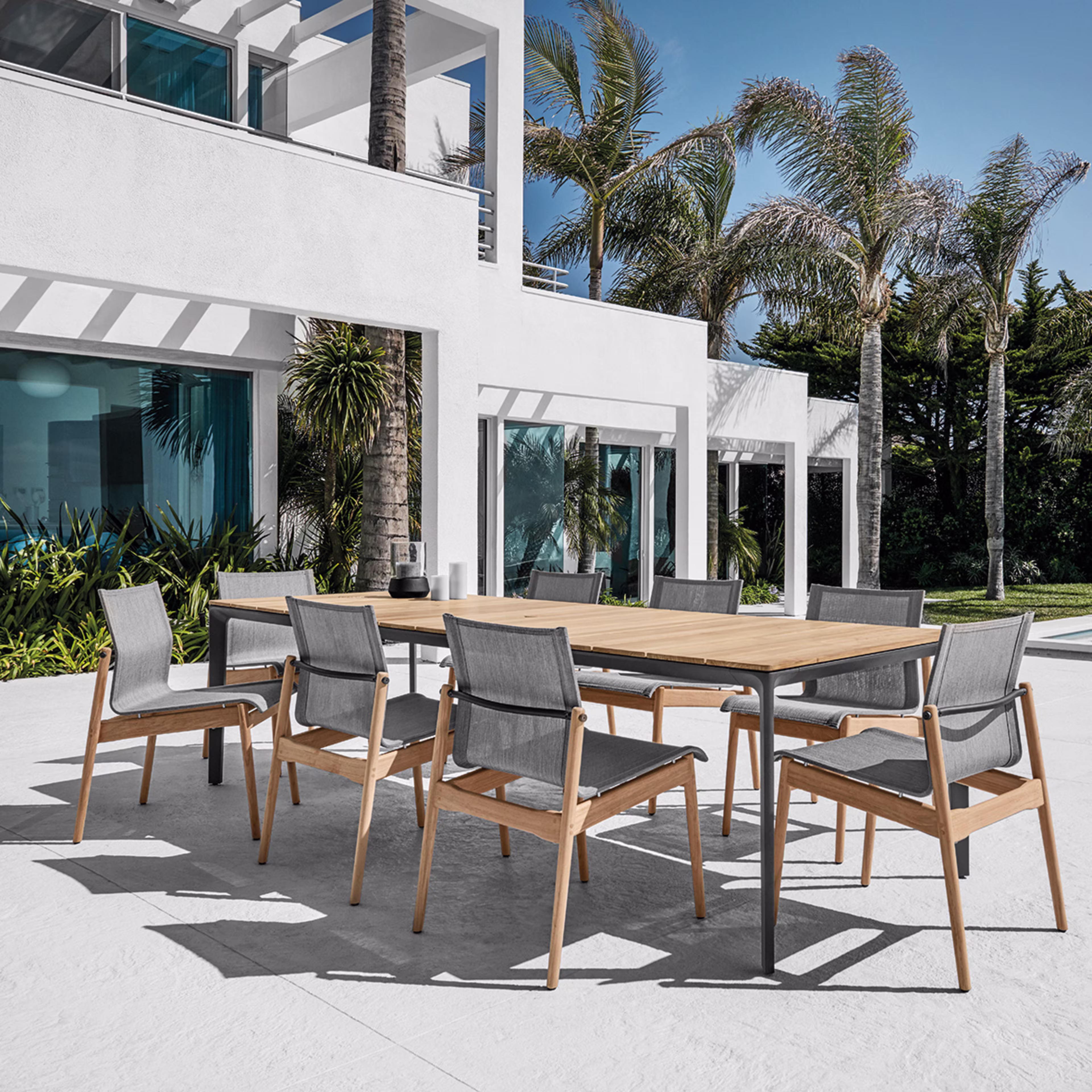 Gloster Carver 110" Teak Rectangular Dining Table