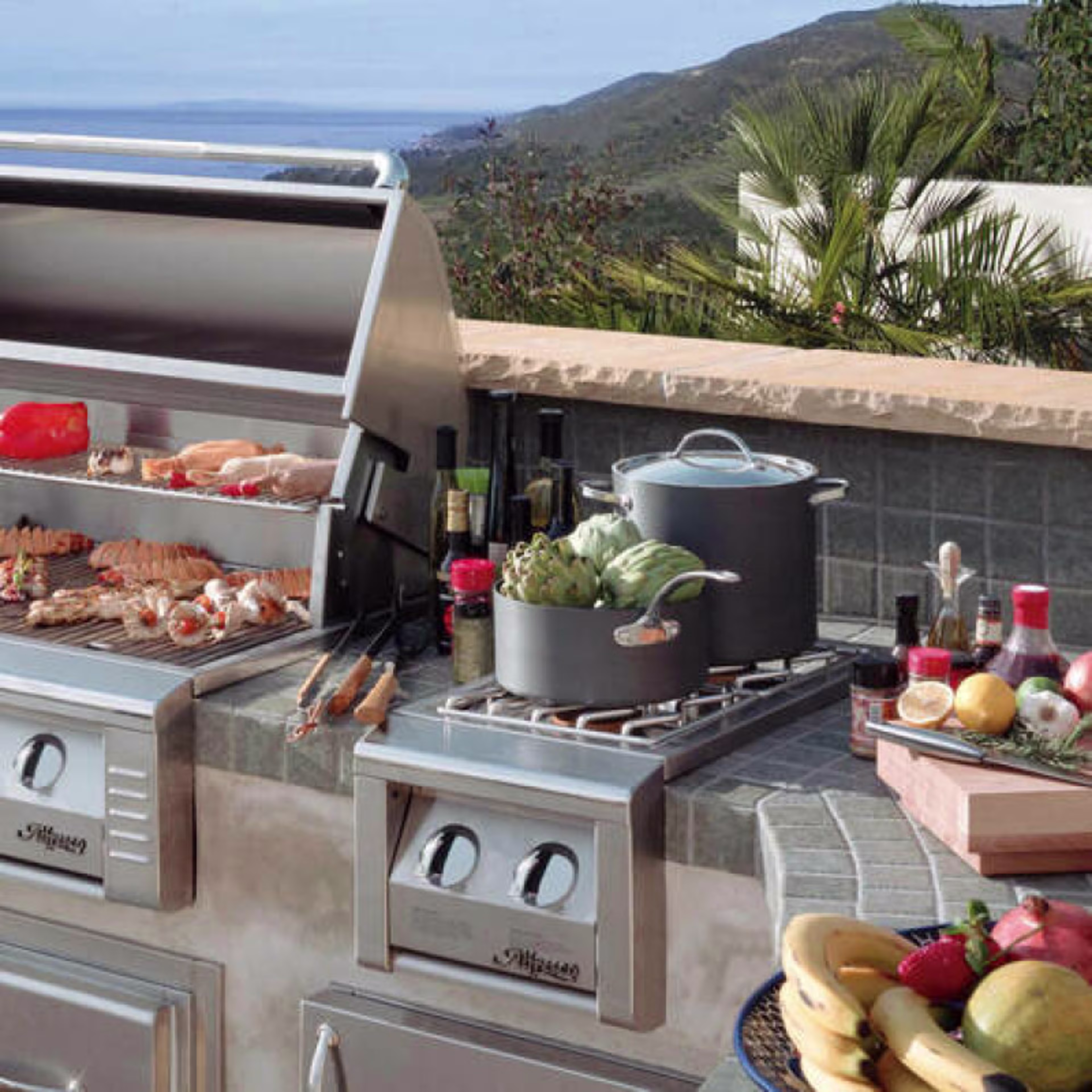 Alfresco Grills 14" Built-in Double Gas Side Burner