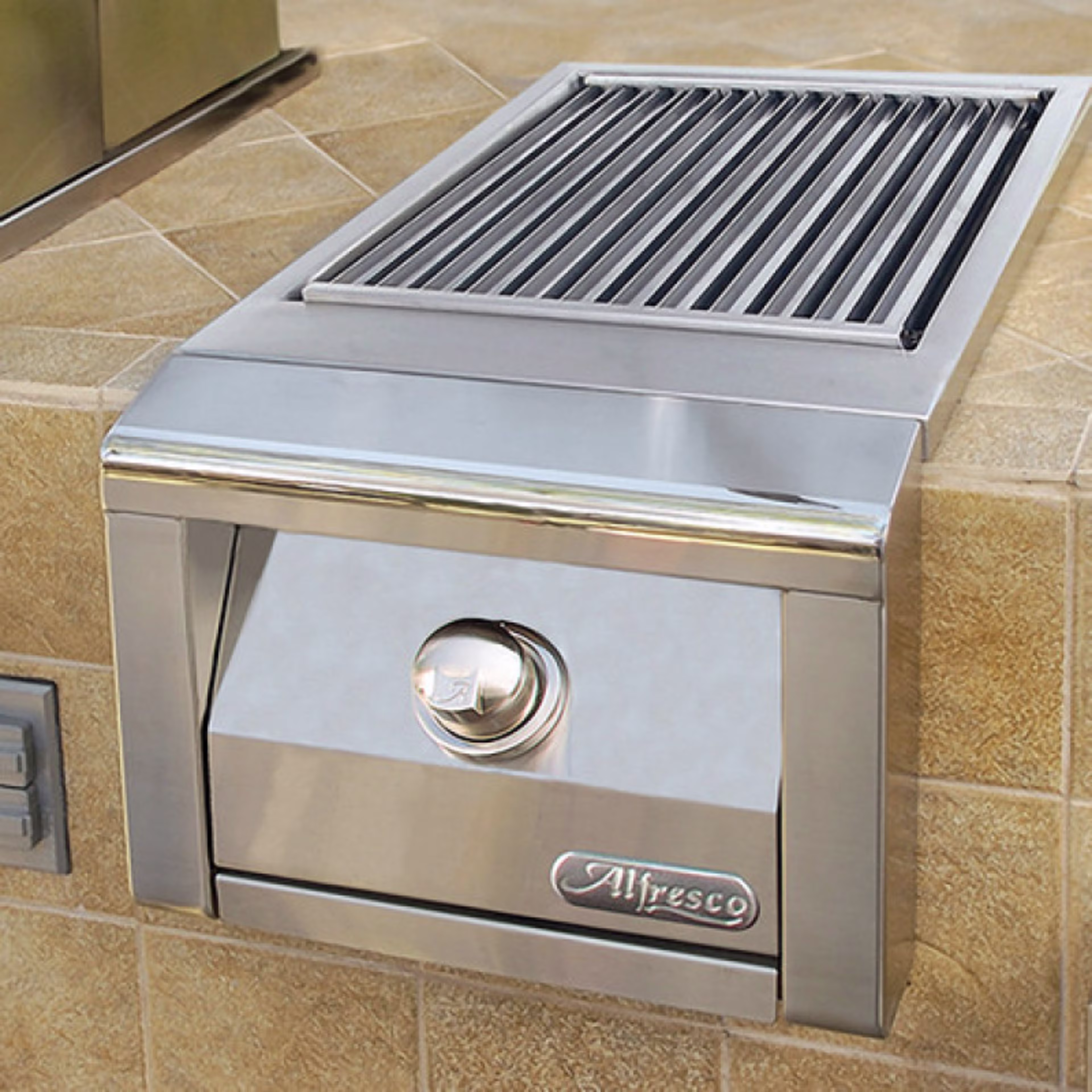 Alfresco Grills 14" Built-in Single Gas Side Burner with Infrared SearZone