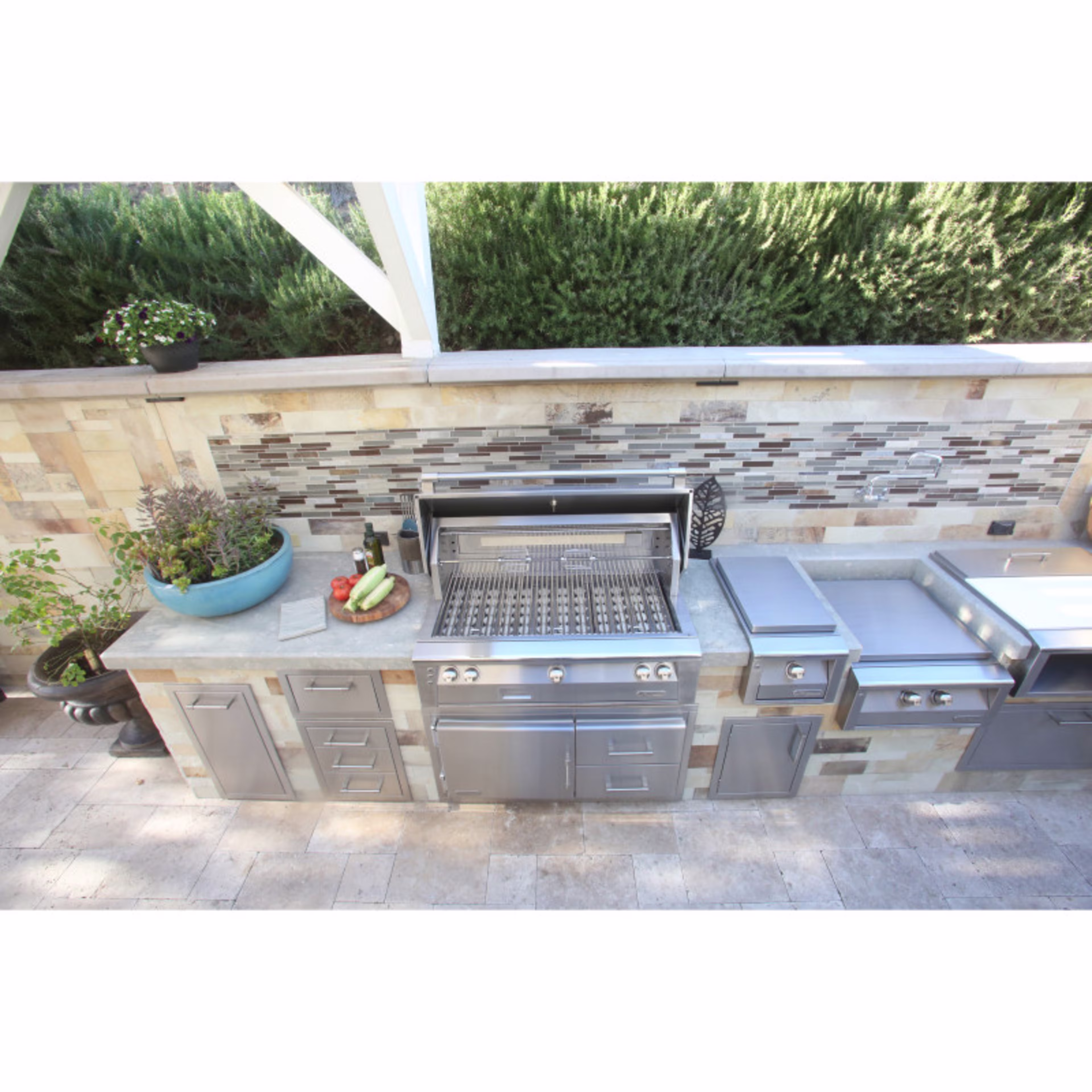 Alfresco Grills 15" Built-in Outdoor Trash Center Drawer