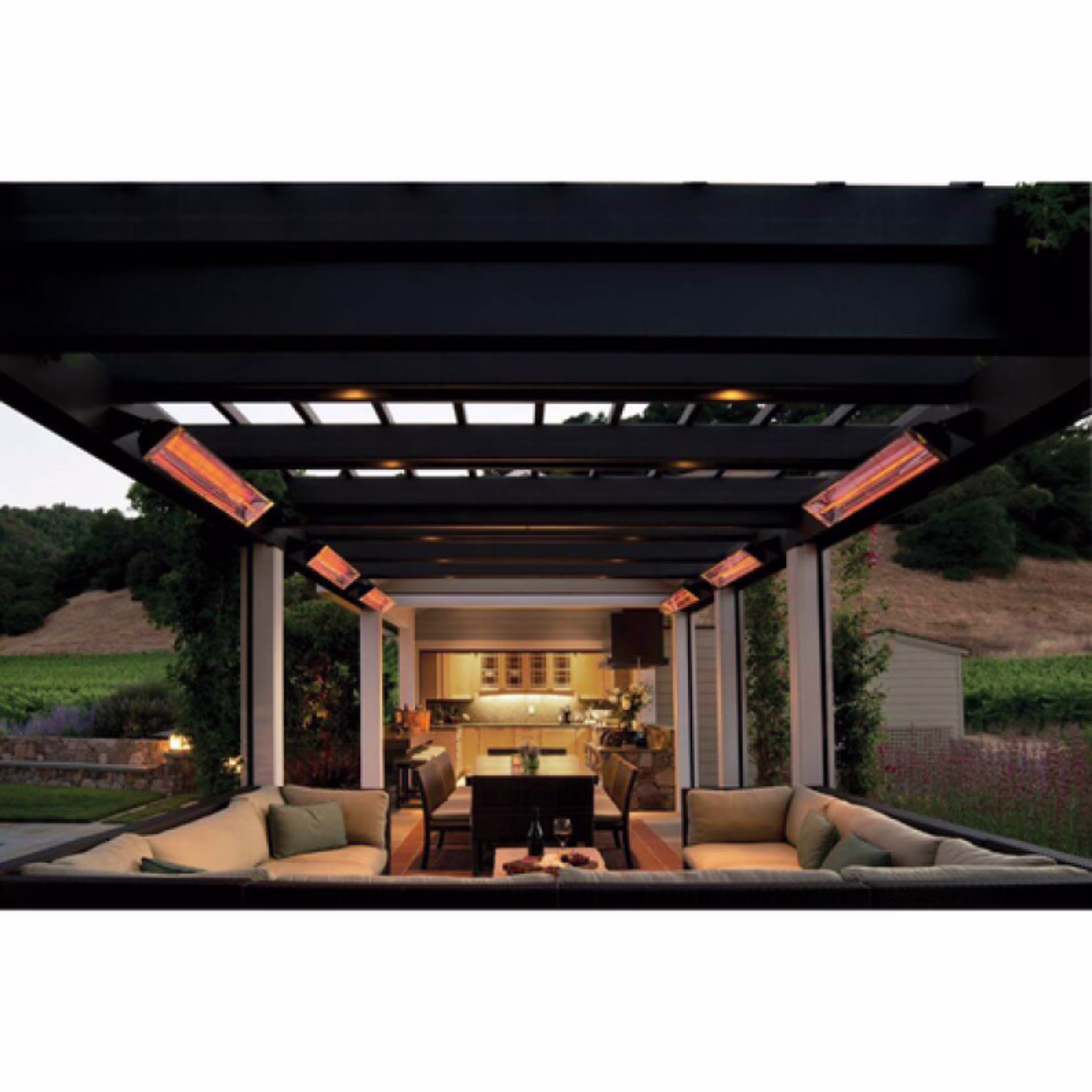 Infratech W-Series 61.25" Single Element Wall Mount Electric Patio Heater - 4000 Watt