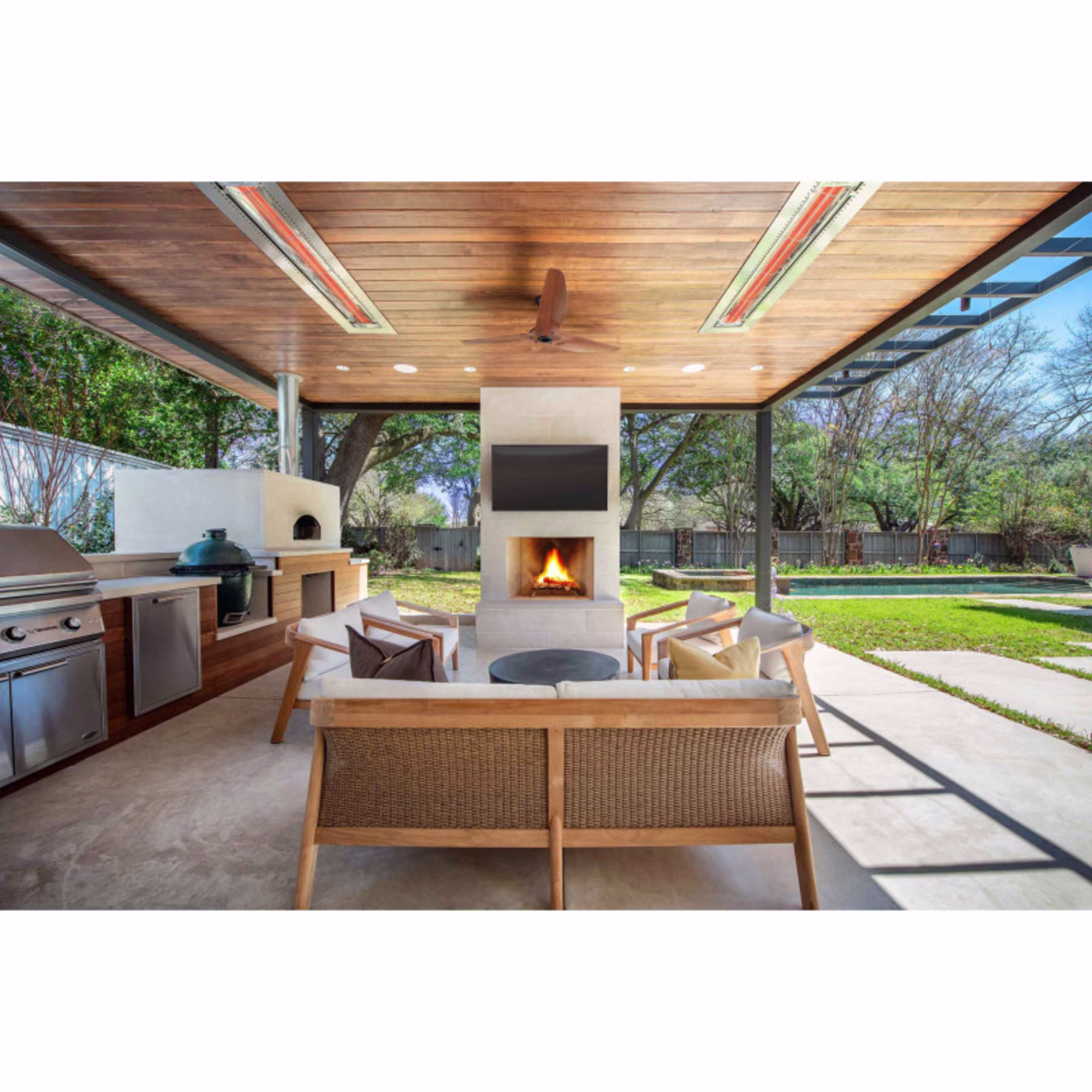 Infratech WD-Series 33" Dual Element Wall Mount Electric Patio Heater - 3000 Watt